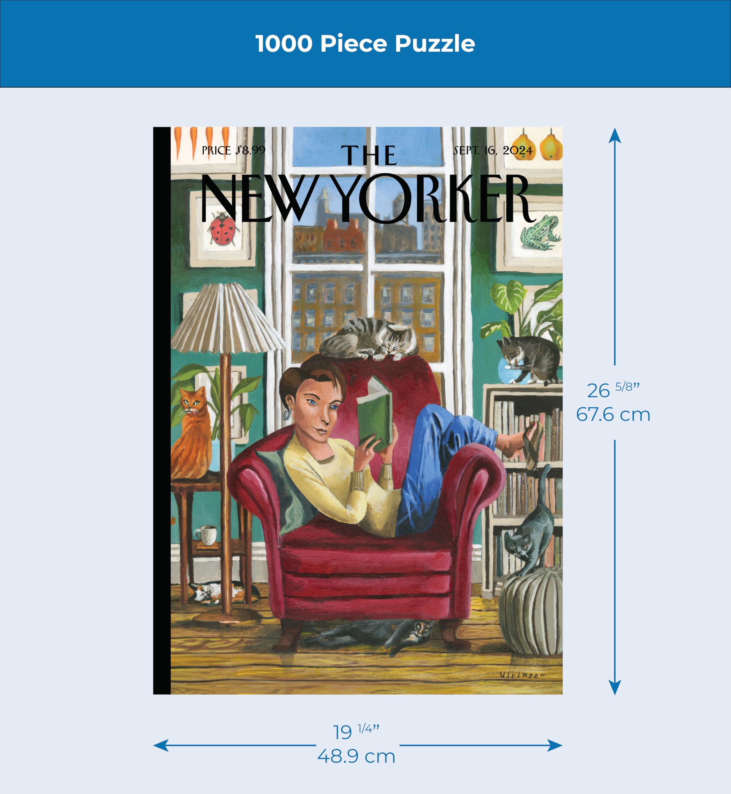 New York Puzzle Company - New Yorker Enjoying Life – Puzzle de 1000 pièces pour Les soirées de Jeu en Famille par Mark Ulriksen