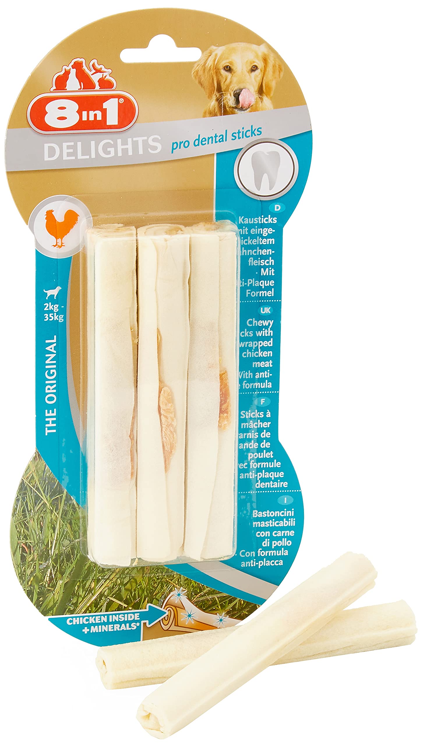 8in1 Pro Dental Sticks - Varillas de masticación saludables para Perros para Cuidado Dental (3 Unidades)