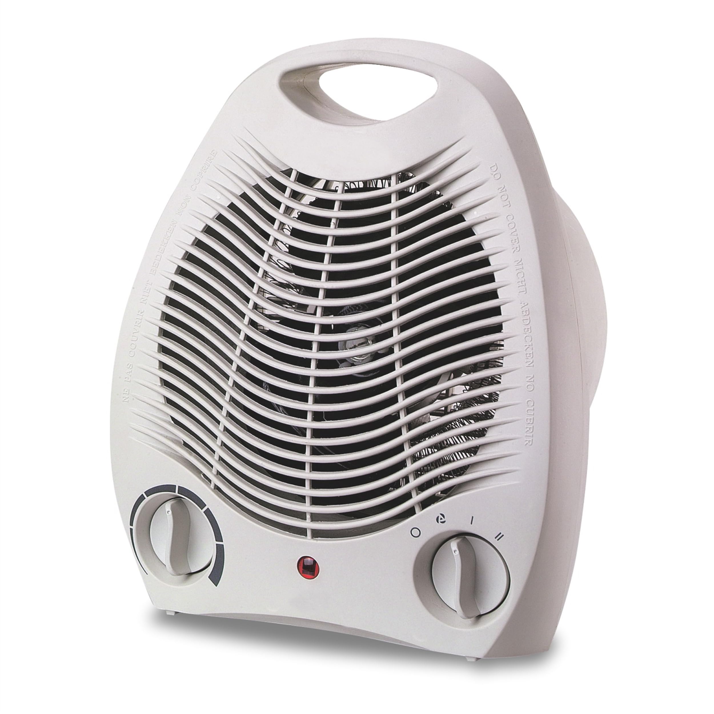 Portable Fan Heater with Thermostat in White