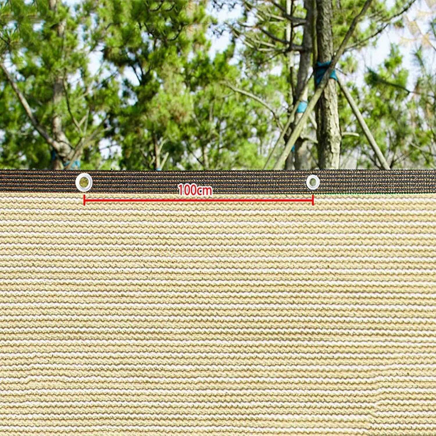 Sun Shade Net 1m 2m 3m 4m 5m 6m 7m 8m 10m,Sunblock Shade Cloth,75% UV Resistant Mesh Netting Cover,Outdoor Garden Greenhouse Plant Shading Net,Breathable Mesh Fabric,Beige-2x4m/6.6x13.1ft