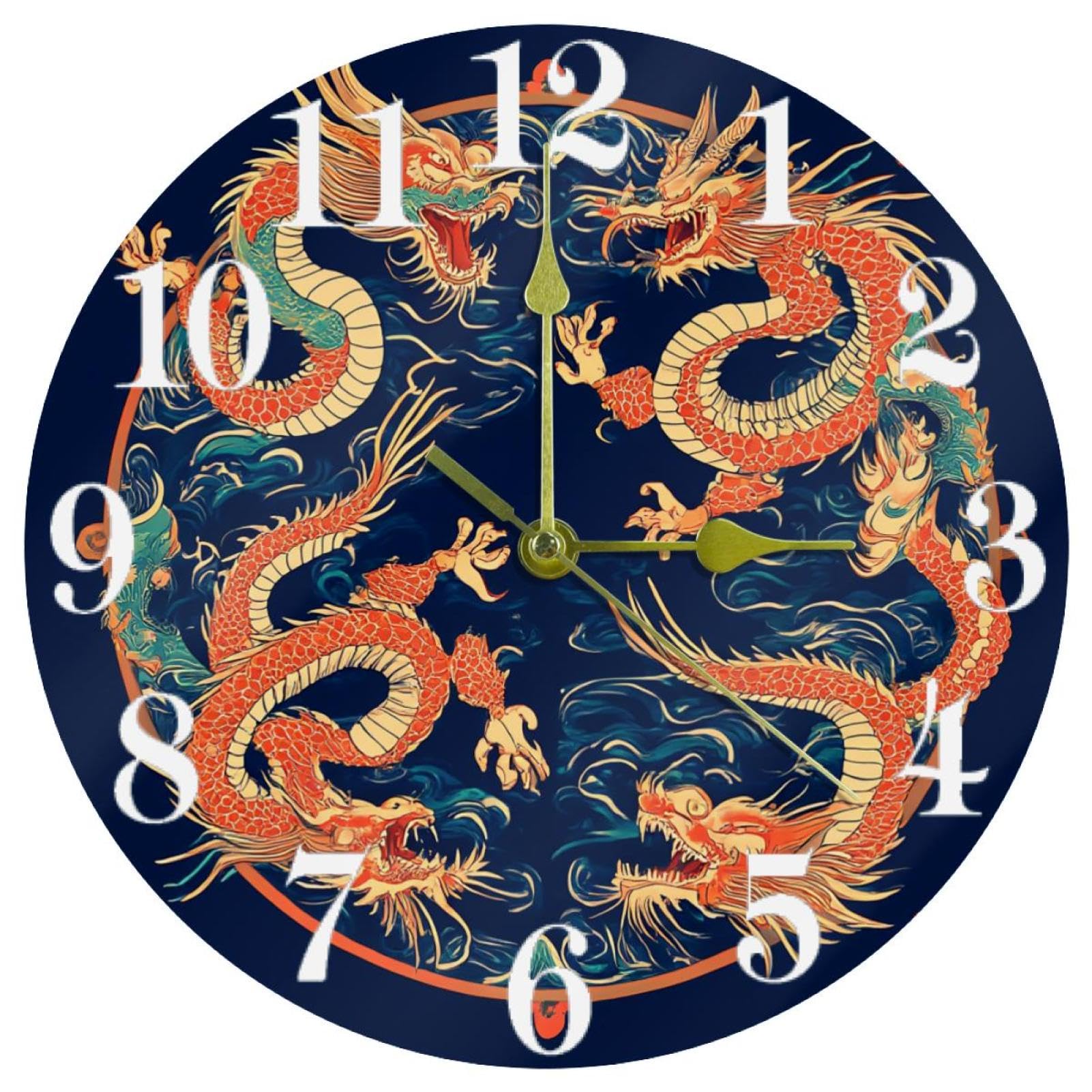 Horloge murale à quartz sans tic-tac à piles pour un environnement de travail calme