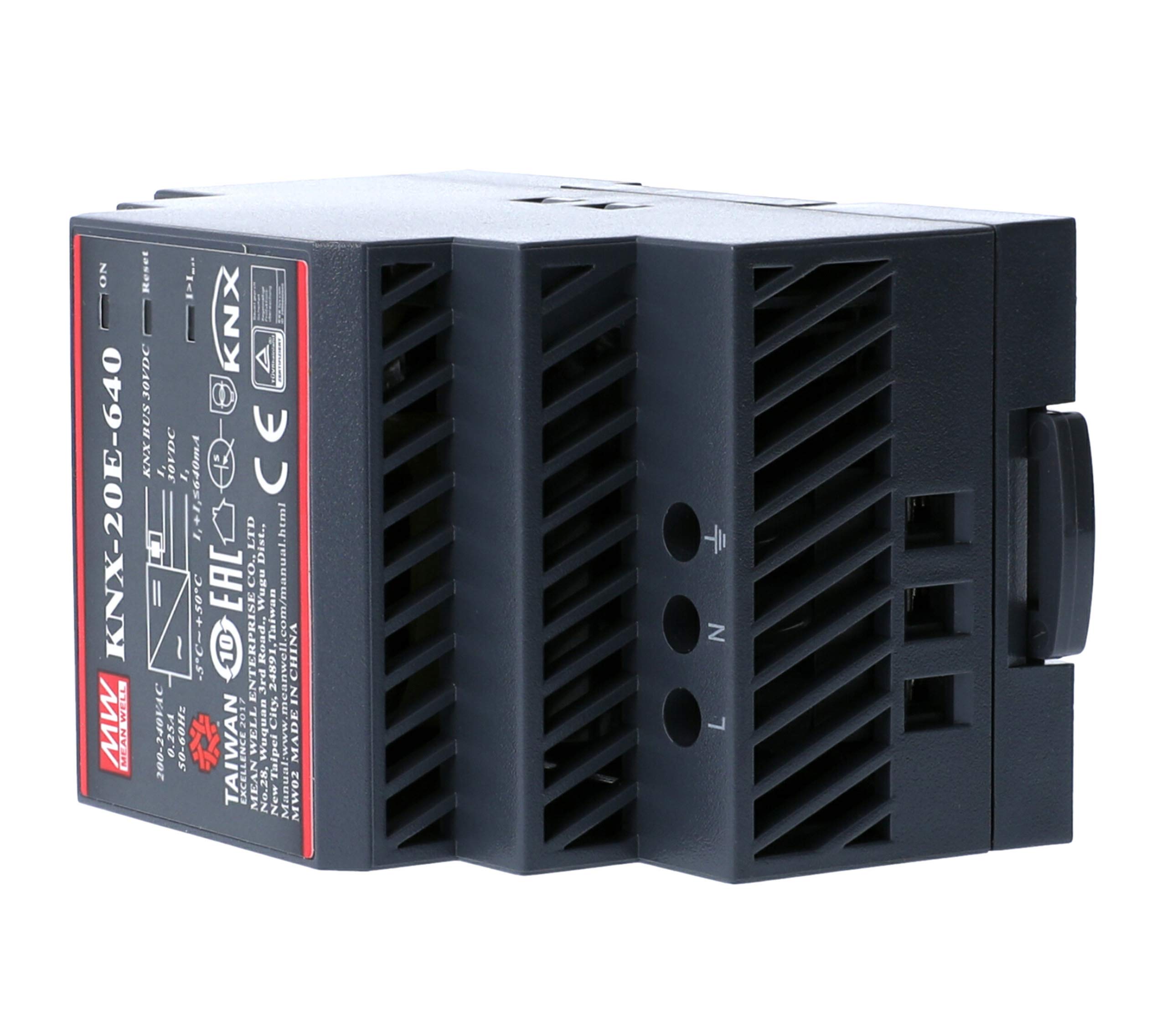 MEAN WELL Well KNX-20E KNX-20E-640 Hutschienen-Netzteil (DIN-Rail) 30 V/DC 640mA 19.2W 1 x, Anthrazit