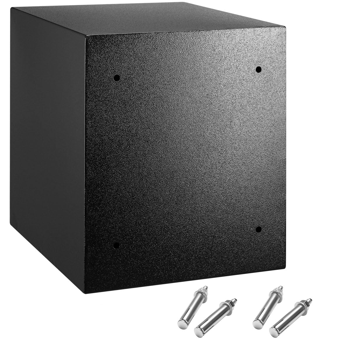 BAKAJI Cassaforte Elettronica di Sicurezza con Box Batteria Esterno, Cassetta Porta Valori e Documenti Antiscasso per Casa, Hotel, Armadio a Muro Parete o Indipendente, 40 x 35 x 40 cm (Nero)