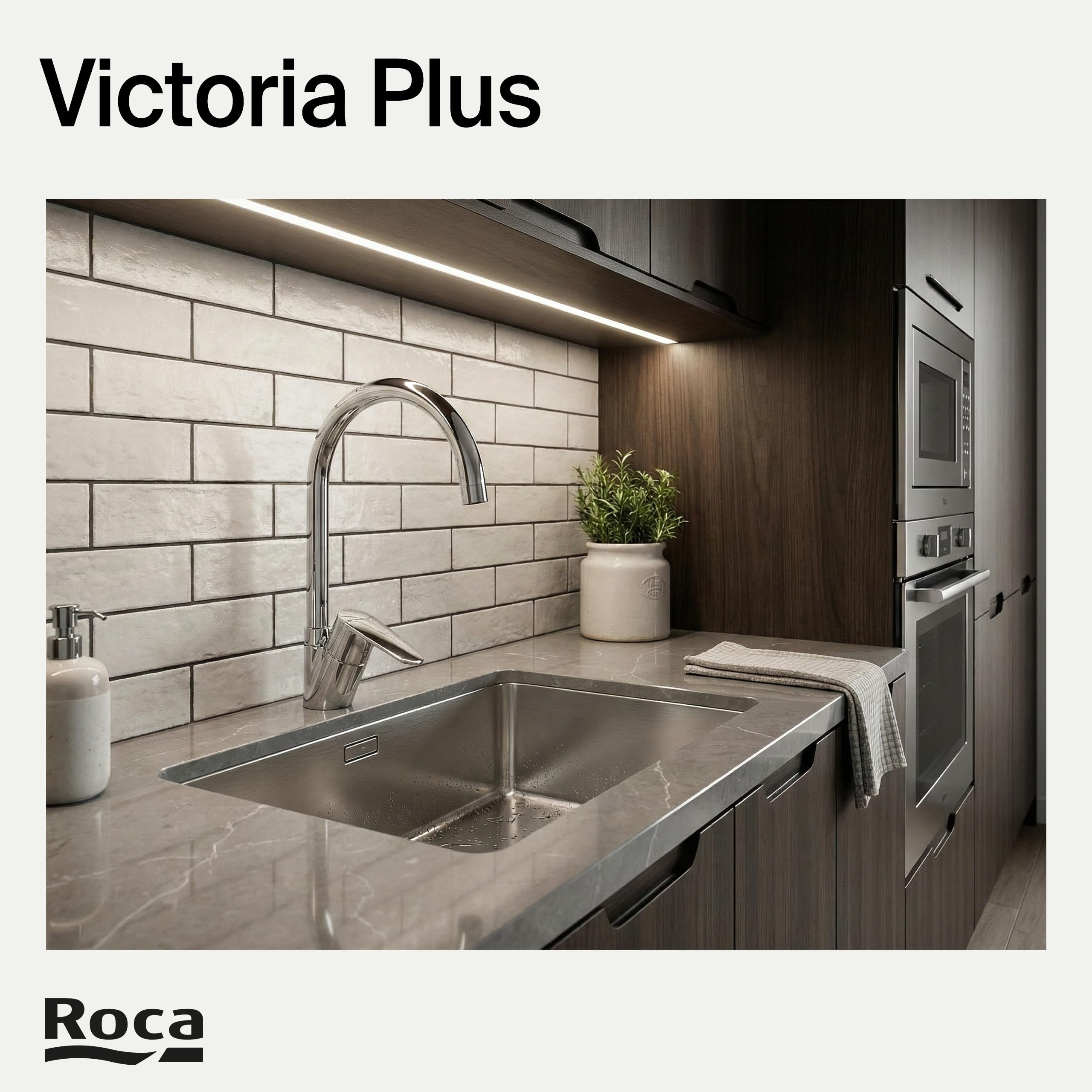 Roca Mezclador Cocina Victoria Plus Cromado