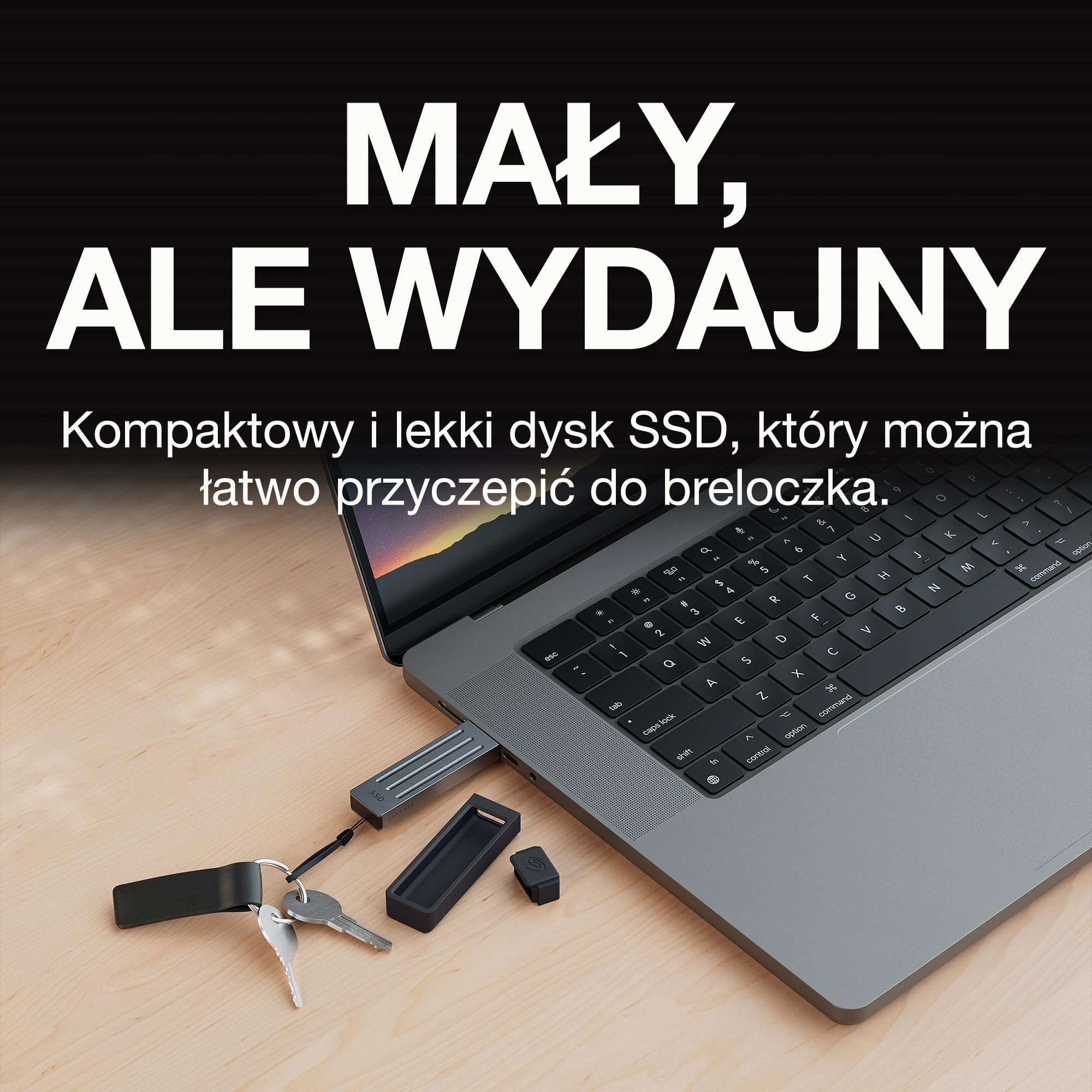 Seagate Ultra Compact 2TB, twardy SSD, 1000MB/s, USB 3.1 Typ C, Data Rescue Service (STMX2000400)