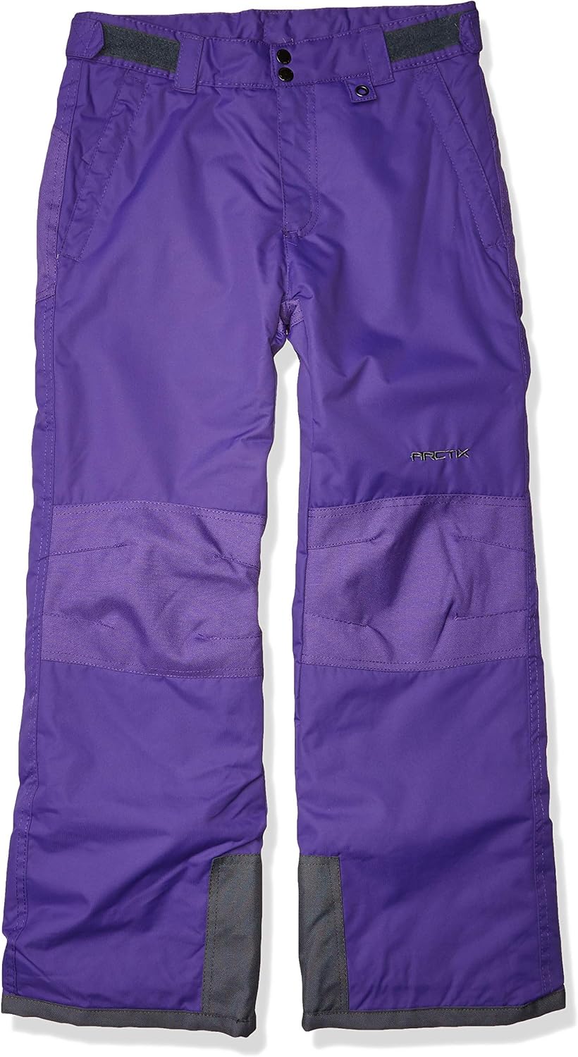 Arctix Kids Snow Pants with Reinforced Knees and Seat, Purple, X-Large Husky