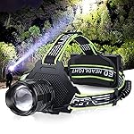 BUD K Rechargeable LED Headlamp, 1000 Lumens Super Bright Headlamp Flashlight with Motion Sensor, 8 Modes, 135Adjustable, IPX7 Waterproof Head Lamp for Camping, Running, Climbing, Hiking