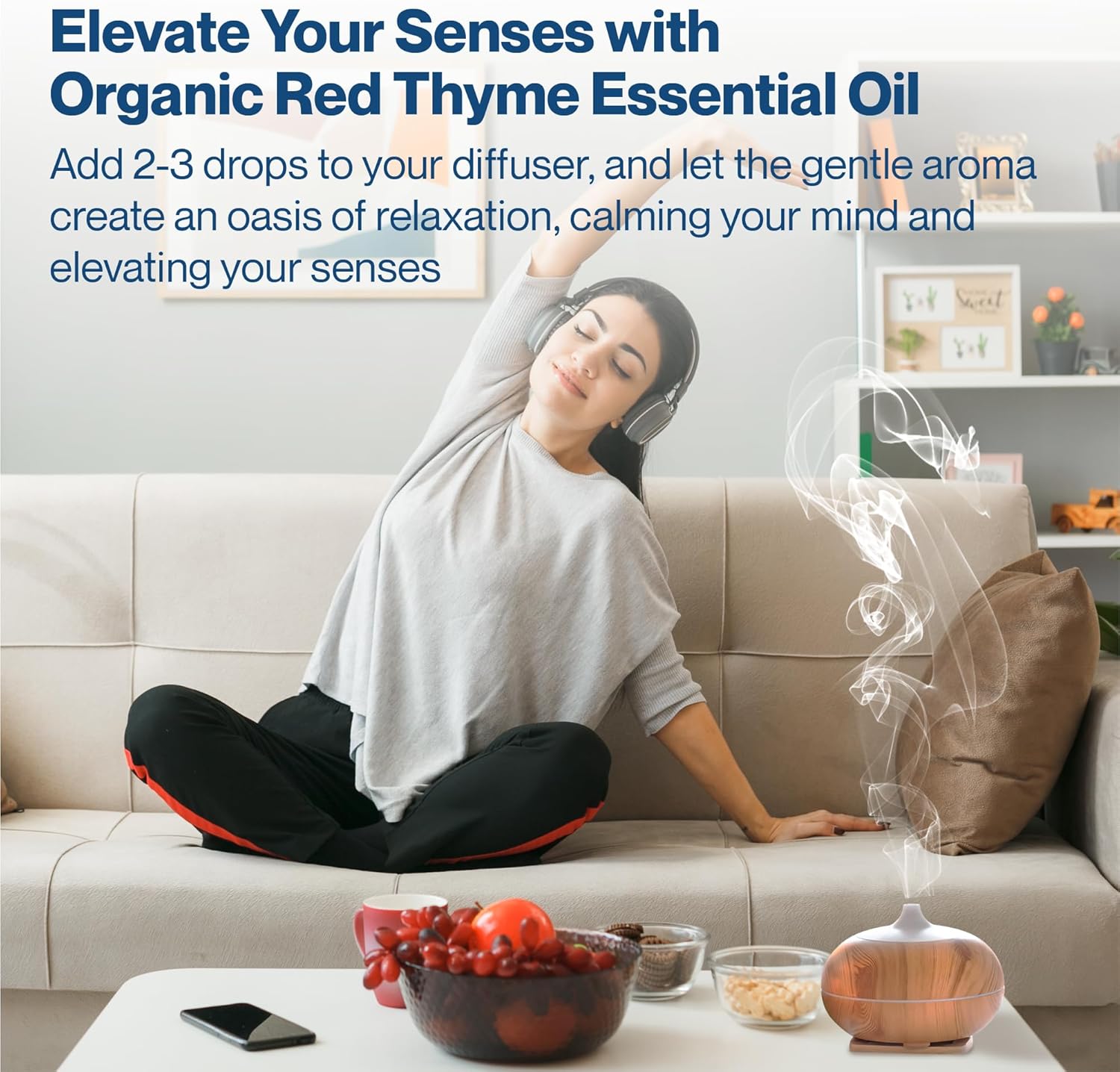 uh*Roh*Muh Premium Organic Thyme Essential Oil - Ct. Thymol | Pure and USDA Certified Essential Oil | Home Essential Diffuser Oil for Aromatherapy, Skincare and Culinary Use - Sourced from Spain