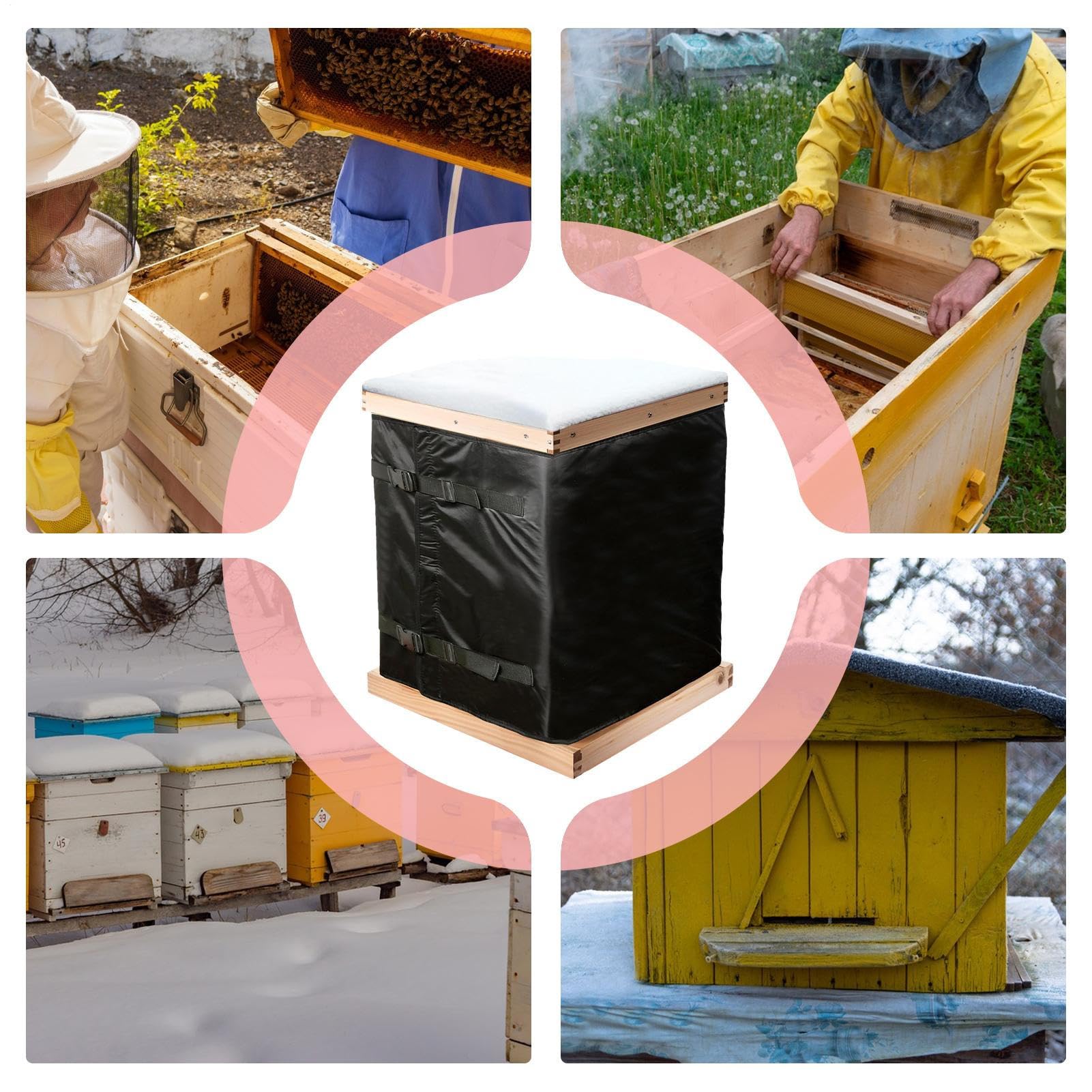 Housse de boîte à abeilles, isolation hivernale pour ruche | Housse d'isolation thermique en tissu Oxford,Boîte à abeilles réutilisable, housse de Protection réglable pour ruche, couverture de