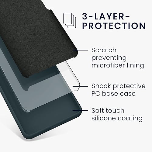 Miniatura 6 de kwmobile Funda compatible con OnePlus Nord CE 3 Lite 5GNord N30 5G - Funda de silicona TPU con acabado suave - Pizarra oscura