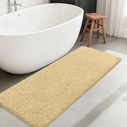 Miniatura 37 de Alfombras de Baño Antideslizantes 24"x16", Alfombrillas de Baño Absorbentes de Secado Rápido, Alfombras de Baño de Microfibra Shaggy, Felpa Extra
