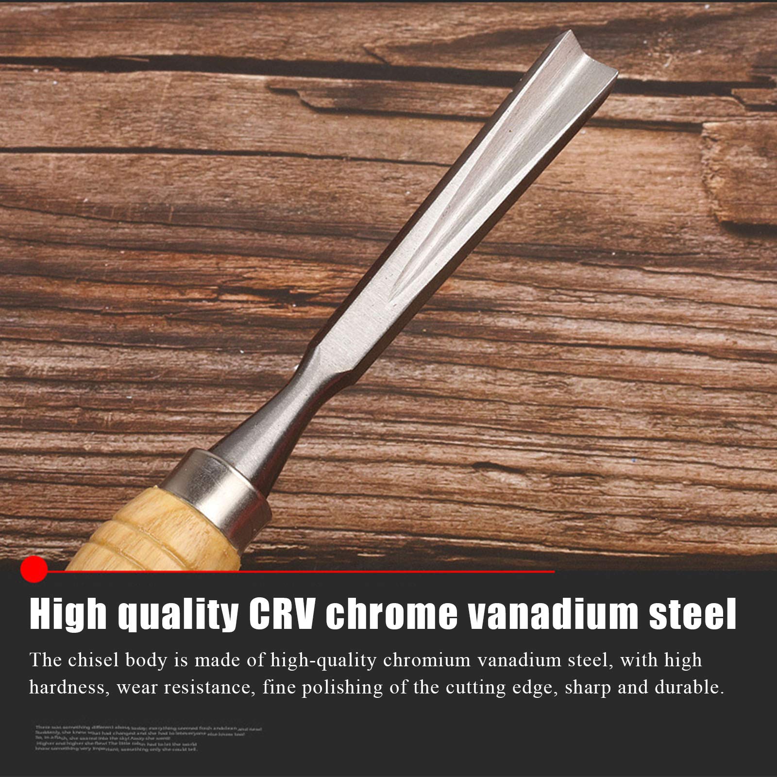 Del mismo tamaño de madera tallando las herramientas conjunto de 12 con la caja de madera - Formones Cinceles Cuchillo de trinchar para principiantes, aficionados y profesionales