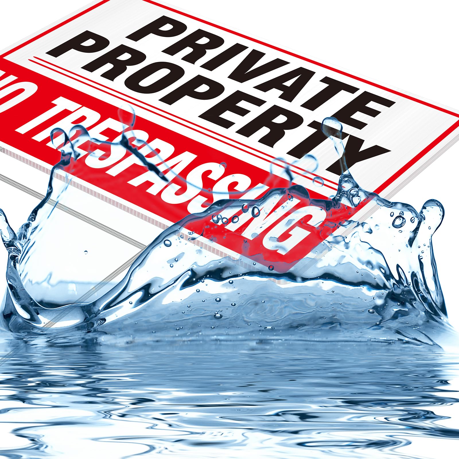 Private Property No Trespassing Schilder – 2 Stück, 30,5 X 22,9 Cm, Kunststoff, Für Garten & Hof
