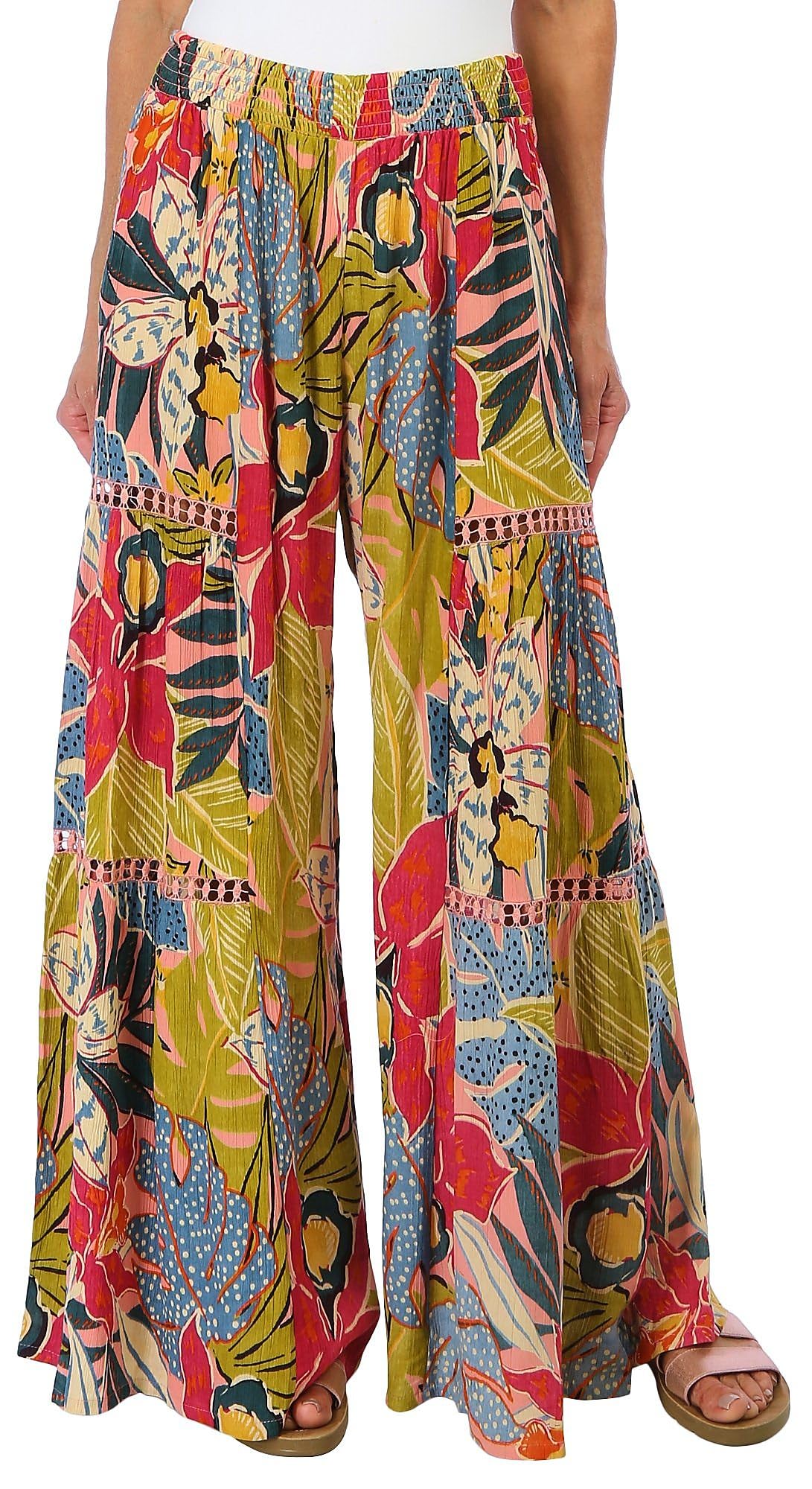 Angie Womens Angie Womens Button Front Wide Leg Pant