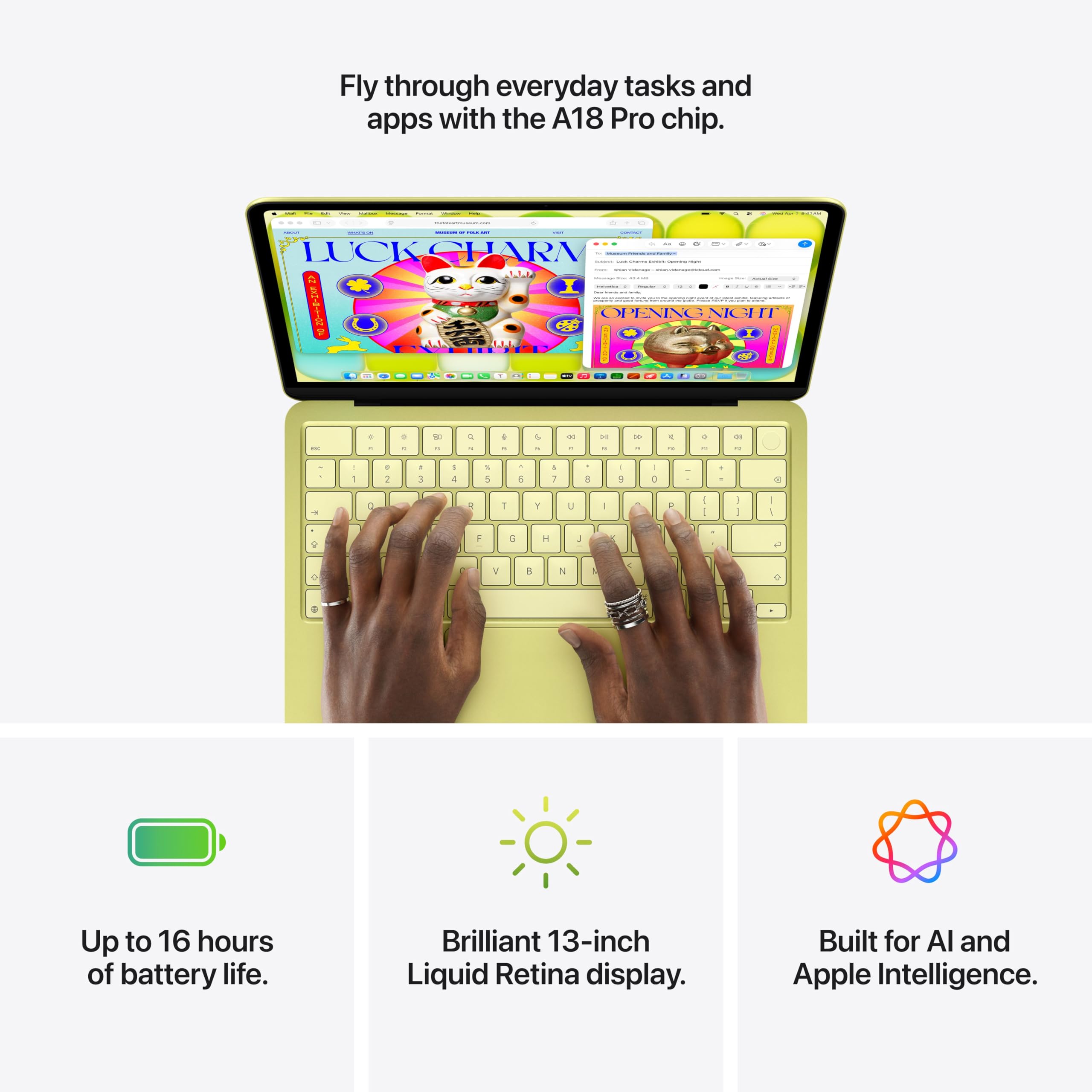 Apple 2026 MacBook Neo 13-inch Laptop with A18 Pro chip: Built for AI and Apple Intelligence, Liquid Retina Display, 8GB Unified Memory, 512GB SSD Storage, 1080p FaceTime HD Camera, Touch ID; Indigo