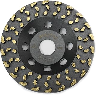 Megatron 5" Diamond Cup Grinding Removing Disc Wheel for Any Concrete, Paint, Epoxy, Glue and Mastic with CDB New Technology (Megatron 5")