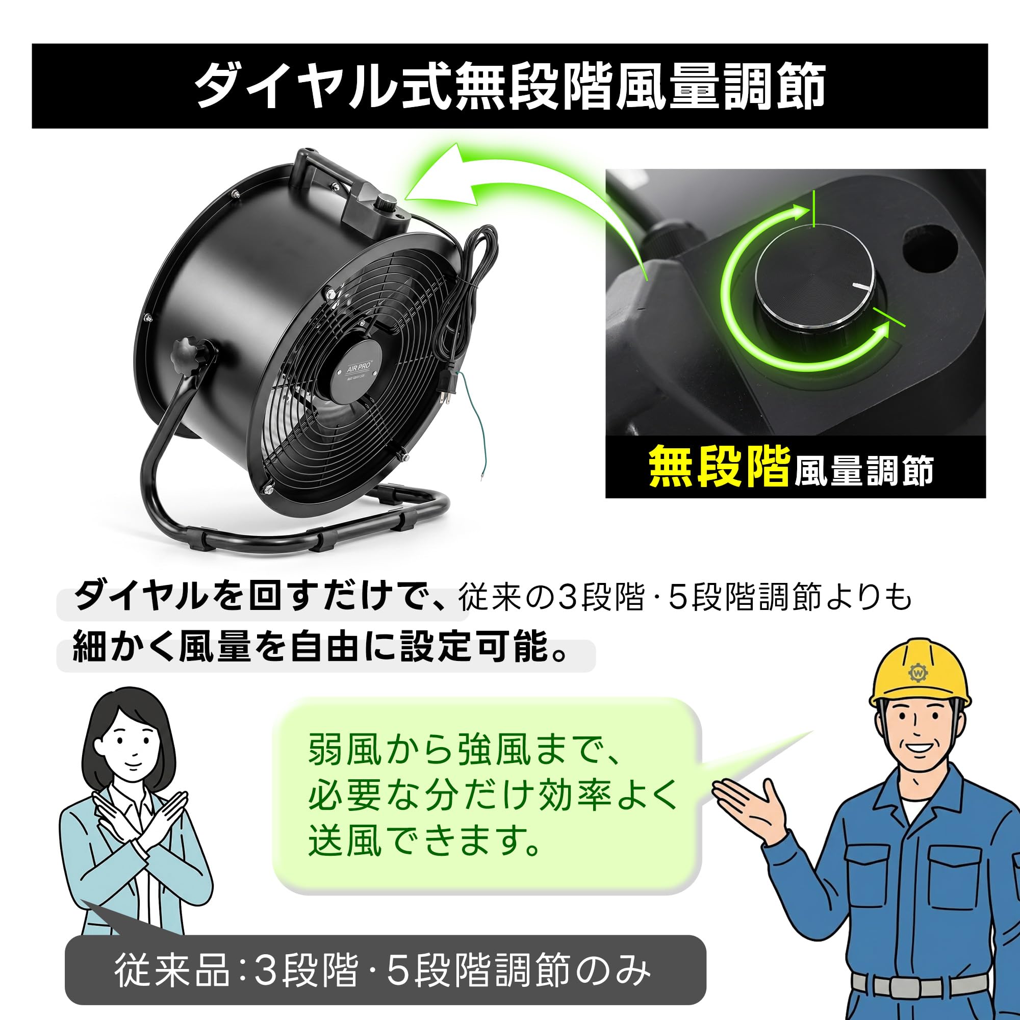 【16インチ 風量5870m³/h 羽根径 400mm】小型 強力 工業用扇風機 Amazon.co.jp: 工業用扇風機 強力 人気 排気シャフトホース付き 風量