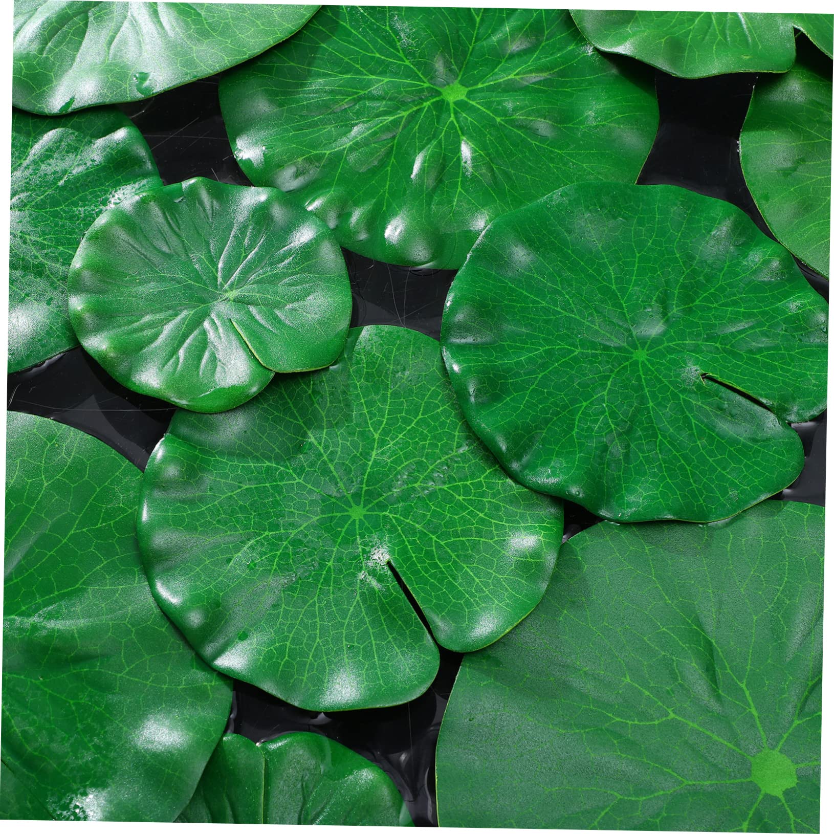 Mobestech 5 Set Foglie Artificiali Finte Simulate Per Acquario Decorazione Galleggiante Per Piscina Laghetto Giardino Acquatico Piante Realistiche Per Acquario 16 pezzi * 5