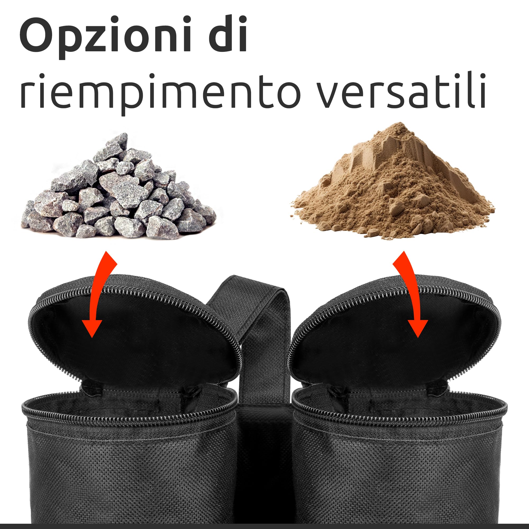 Sacchi Zavorra Universali Contrappeso Gazebo Pesi Per Gazebo 4 Pezzi - Sacchi Di Sabbia In Oxford 600D Per Tende E Ombrelloni Pesi Gazebo Esterni Ancora Per Tende Da Giardino
