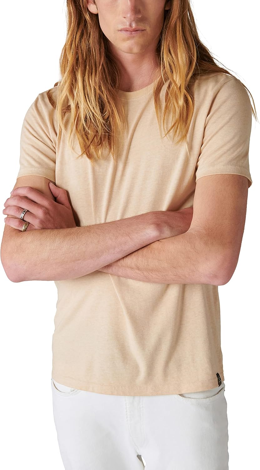 Lucky Brand Mens Venice Burnout Crew Neck Tee