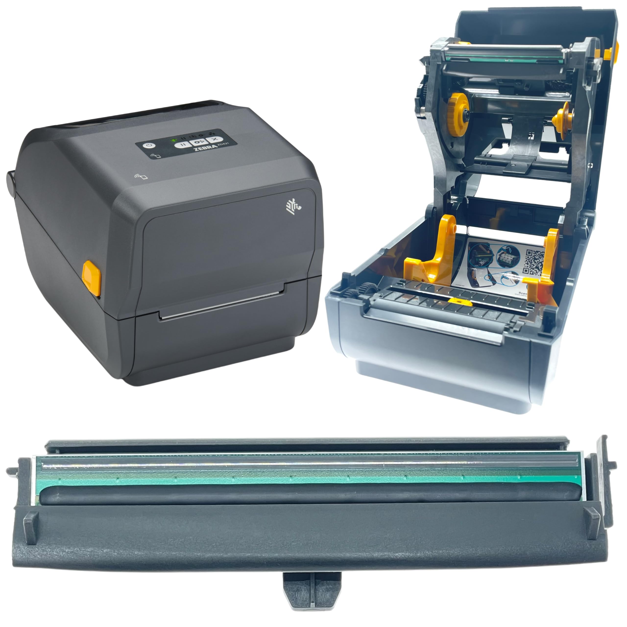 OKLILI Cabezal de impresión de Transferencia térmica para Impresora de códigos de Barras, 203 dpi, 300 dpi, Compatible con Zebra ZD421T ZD421D ZD421 ZD421C ZD421T-HC (ZD421T 300dpi)