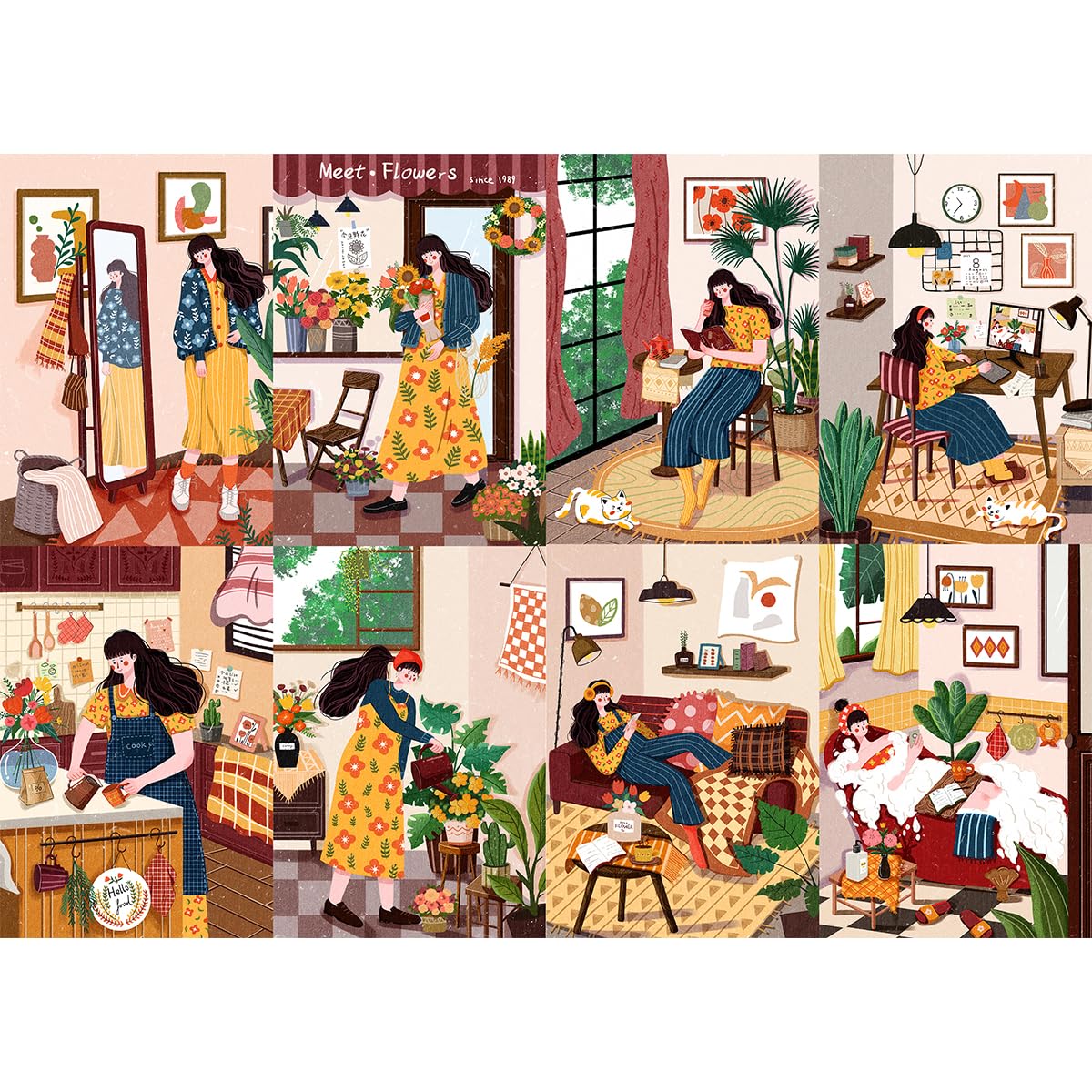 HUADADA Jigsaw Puzzles for Adults 1000 Pieces Family Interactive Games 1000 Piece Jigsaw Puzzles for Adults-Weekend