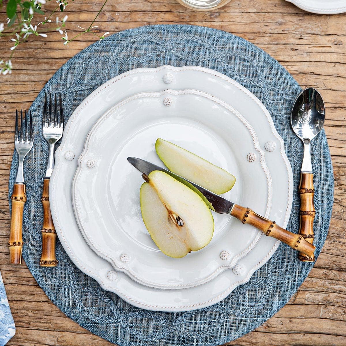 Juliska Berry & Thread Flared Salad Plate - Whitewash