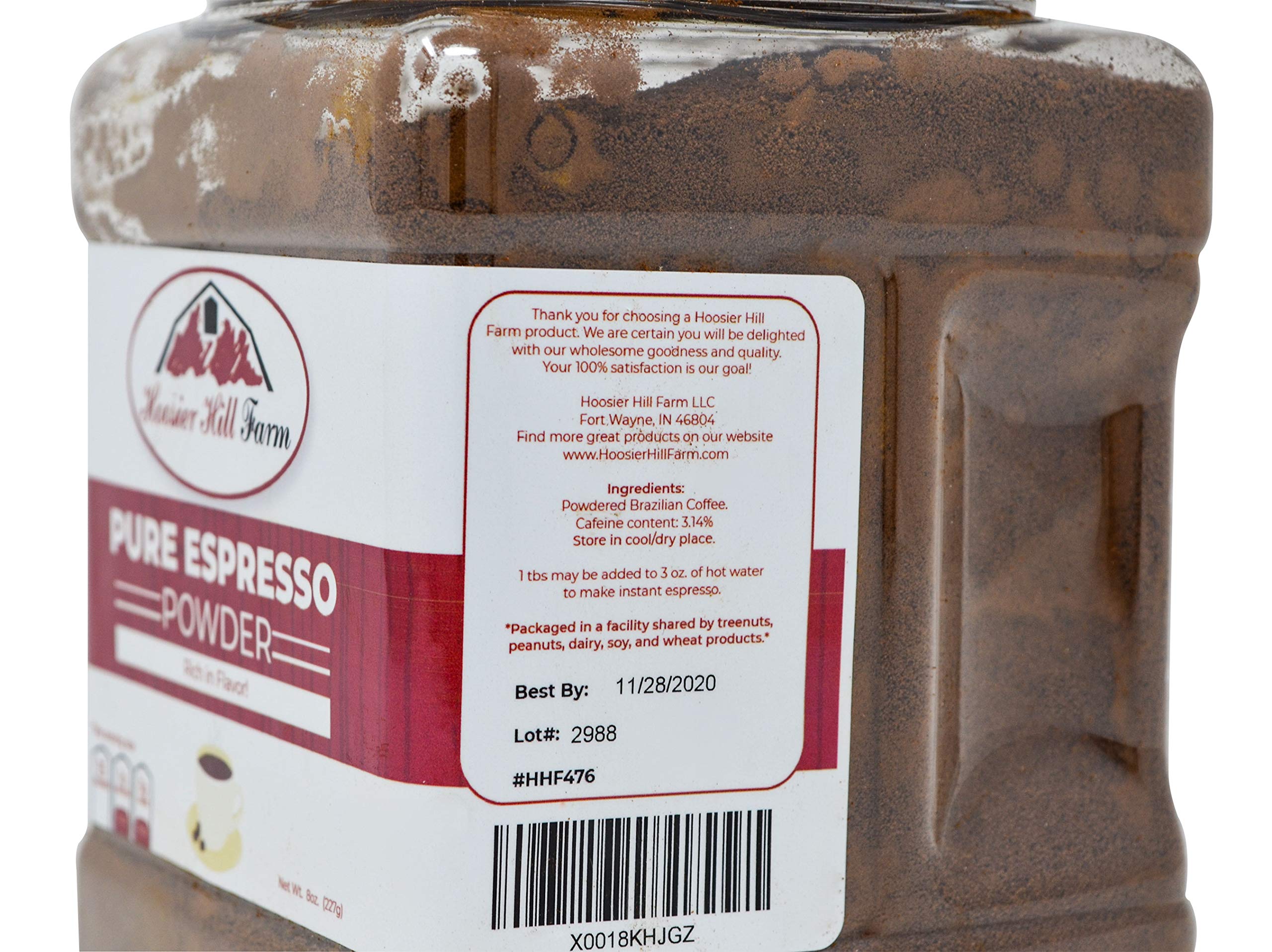 Pure Espresso Powder, (8 oz.) Hoosier Hill Farm Buy Online in United