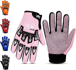 BEAST RAGE Kinder-Fahrradhandschuhe – Motocross- und BMX-Fahrradhandschuhe für Jungen und Mädchen, Rutschfester Griff, atmungsaktive, leichte Dirtbike- und Motorradhandschuhe für Kinder