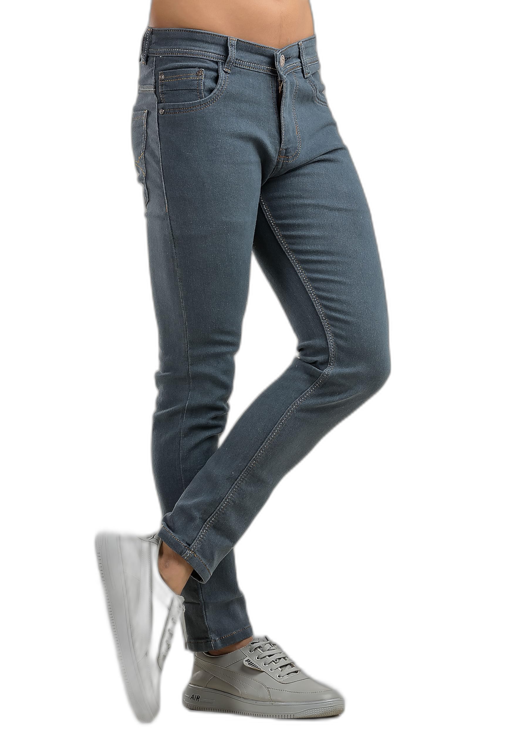 Slim Fit Men's Jeans - Crafted from Cotton to Cater to Your Comfort Demands, This Pair of Mid Rise Jeans Collection 341 from Offers You a Fashionable Look effortlessly-picture-53