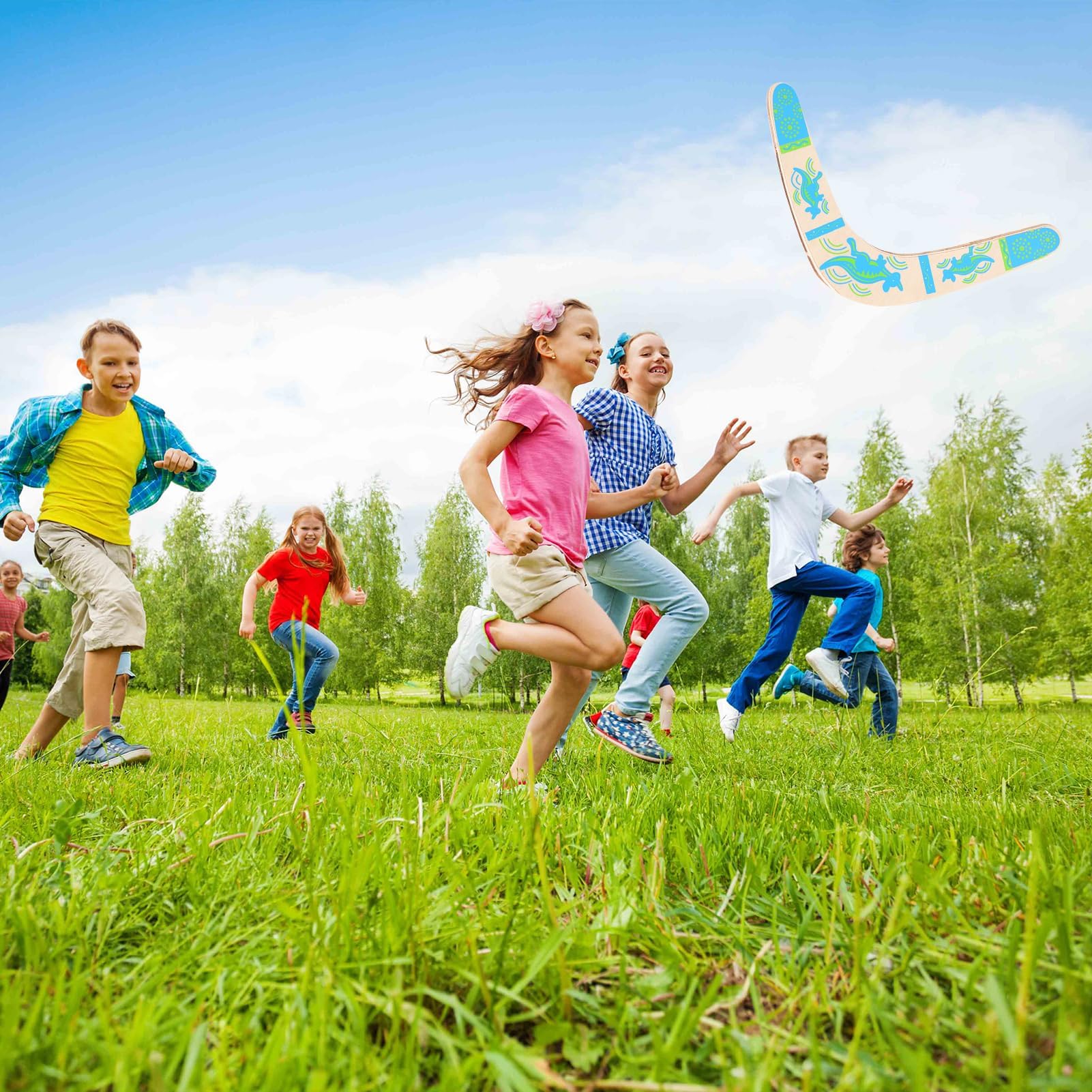 LOCKISH V-Shaped Boomerang for Kids, Fun Easy to Throw Handmade Wooden Authentic Boomerang Returning Boomerang for Ages Above 10 Years Old Kids and Adult - Gifts for Boys & Girls