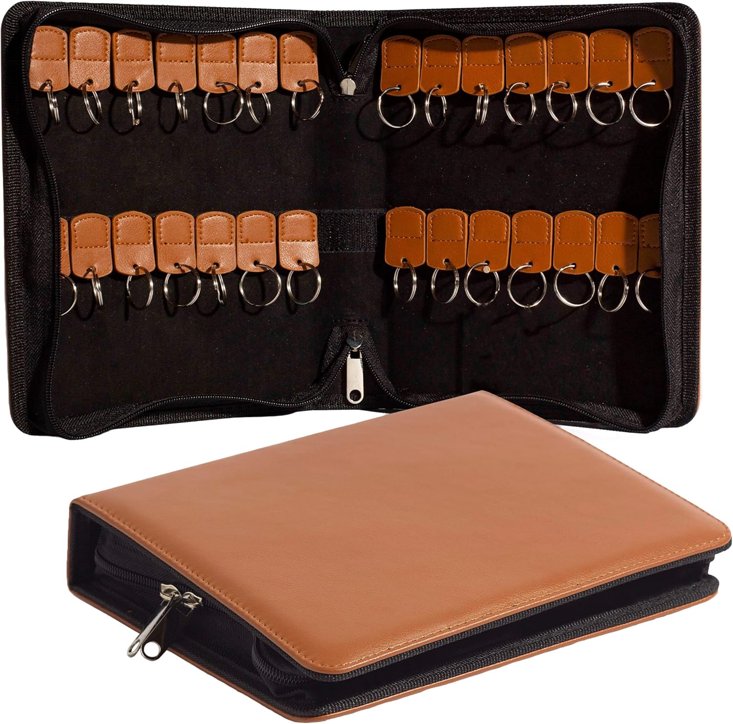 Houseables Portable Zippered Key Case, Keys Organizer