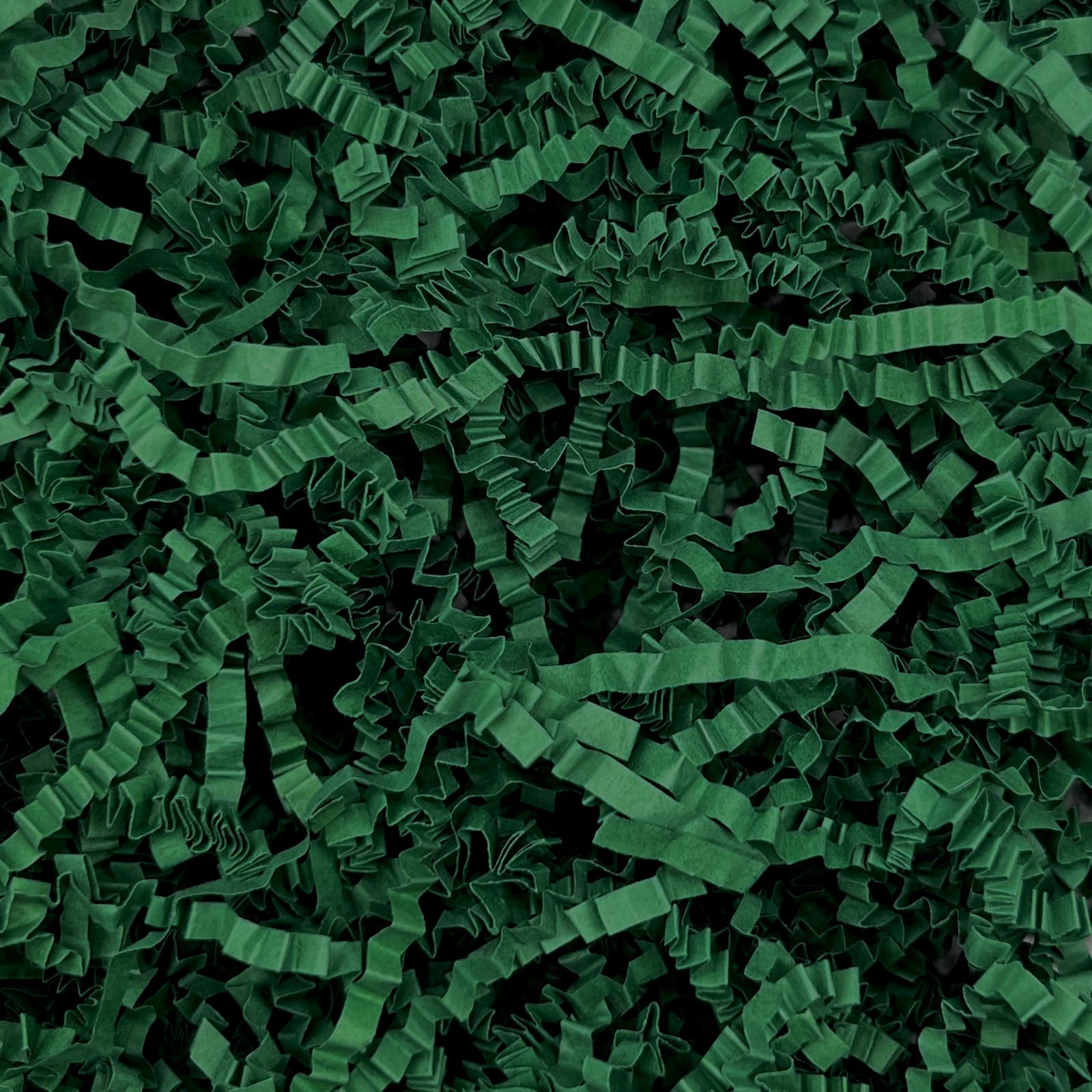 Dark Green Crinkle Cut Paper Shred Filler, 1 LB Basket Filler Shredded Paper, Confetti Stuffing for Basket Filling, Halloween, Thanksgiving, Christmas, Birthdays, Gift Wrapping, Stuffer Party Supplies