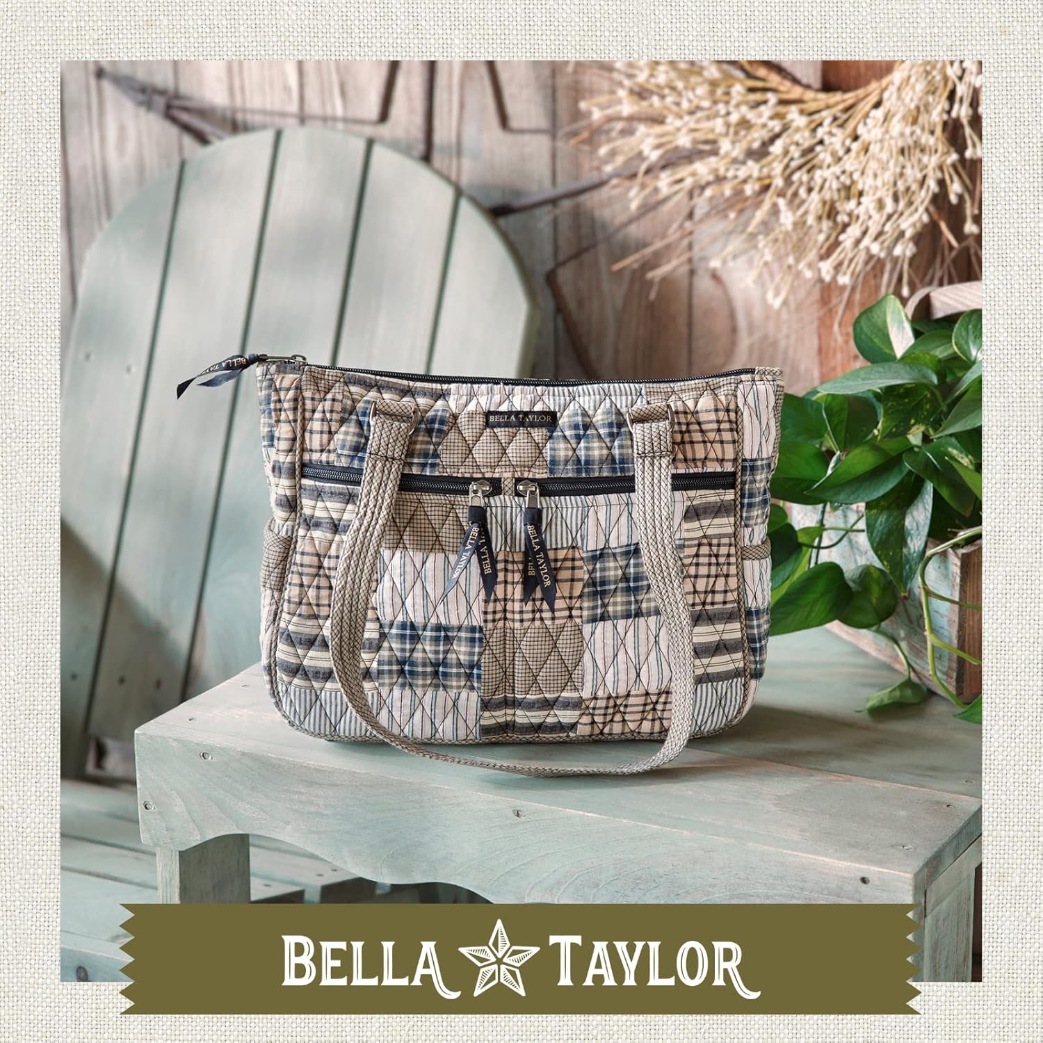 Bella Taylor Everyday Tote | Lightweight Quilted Fabric Handbags for Women - Image 2