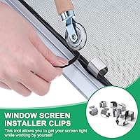 Vista 7 de Spline de pantalla plana de vinilo de 0.315 pulgadas de ancho con 20 clips de retención de pantalla, parte inferior plana y borde superior curvado