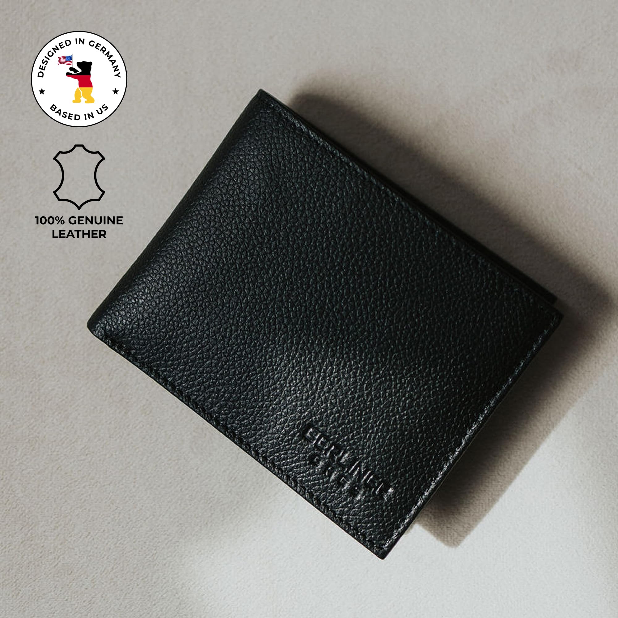Berliner Bags Peter Cartera de Piel Auténtica Hombre con 8 Tarjetas y RFID