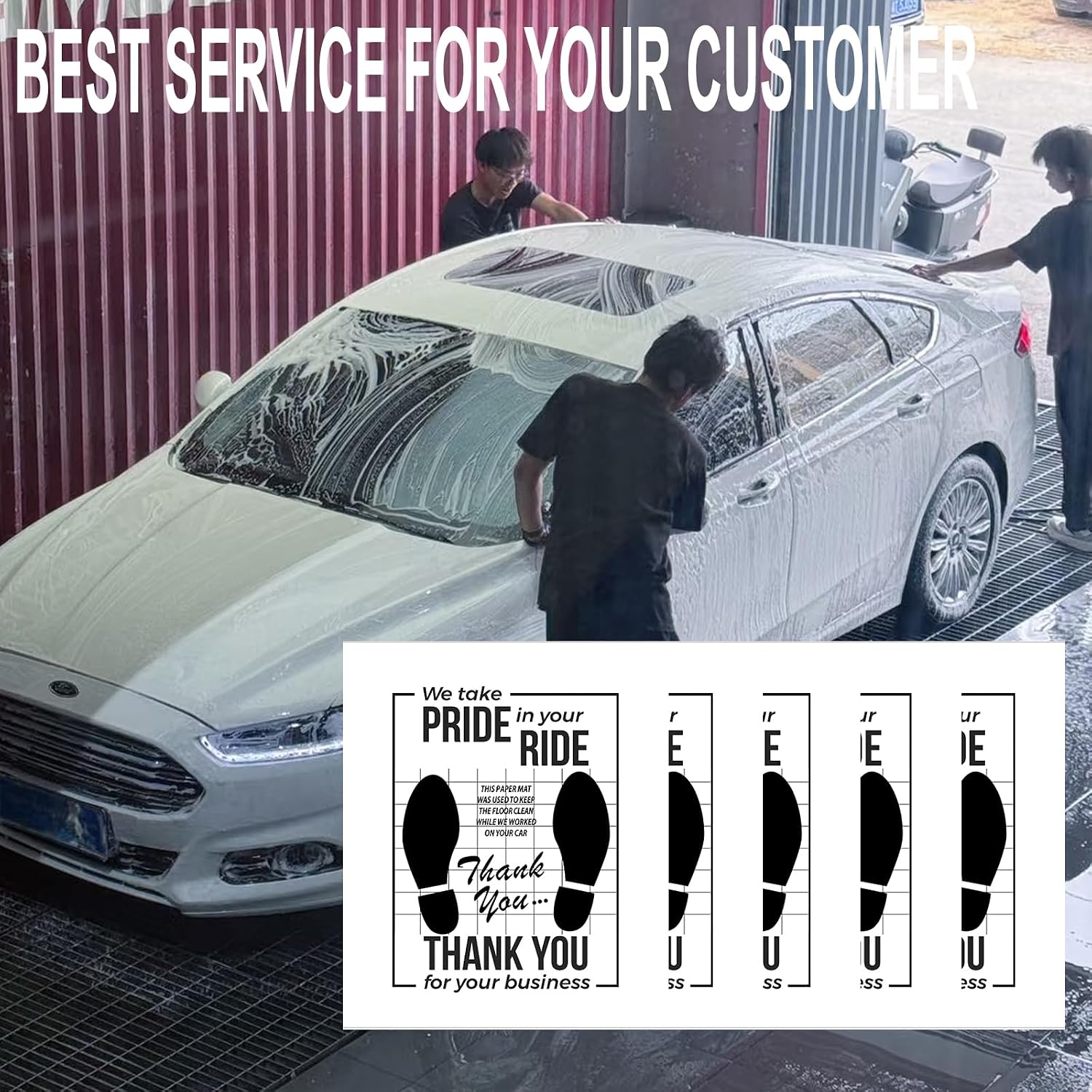 White Car Paper Floor Mats : 200 Pcs Disposable Floor Cars Auto Vehicles Automotive Mat Covers Protector Detailing Detail Wash Temporary 16x20inch
