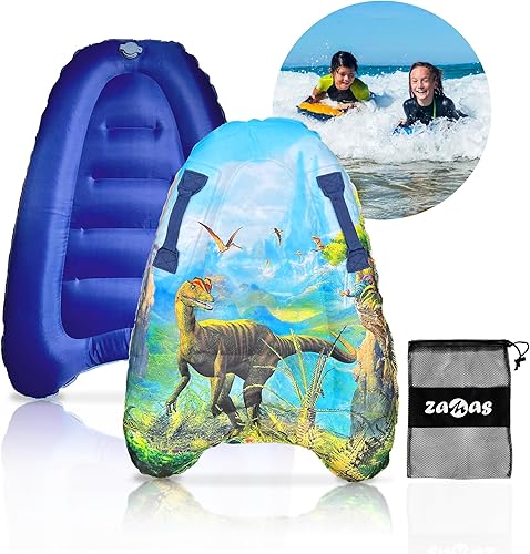 Tabla de surf inflable para niños con asas y nueva válvula de botón, alfombrilla de ayuda ligera flotante para tabla de surf para aprender a nadar,