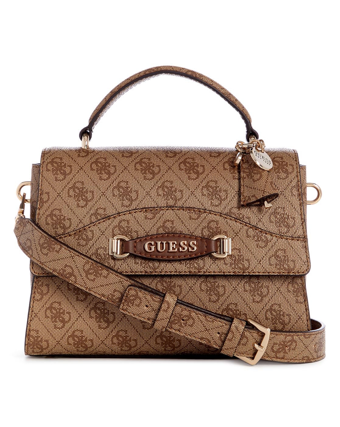 Women Emera Logo Top Handle Flap Handbag