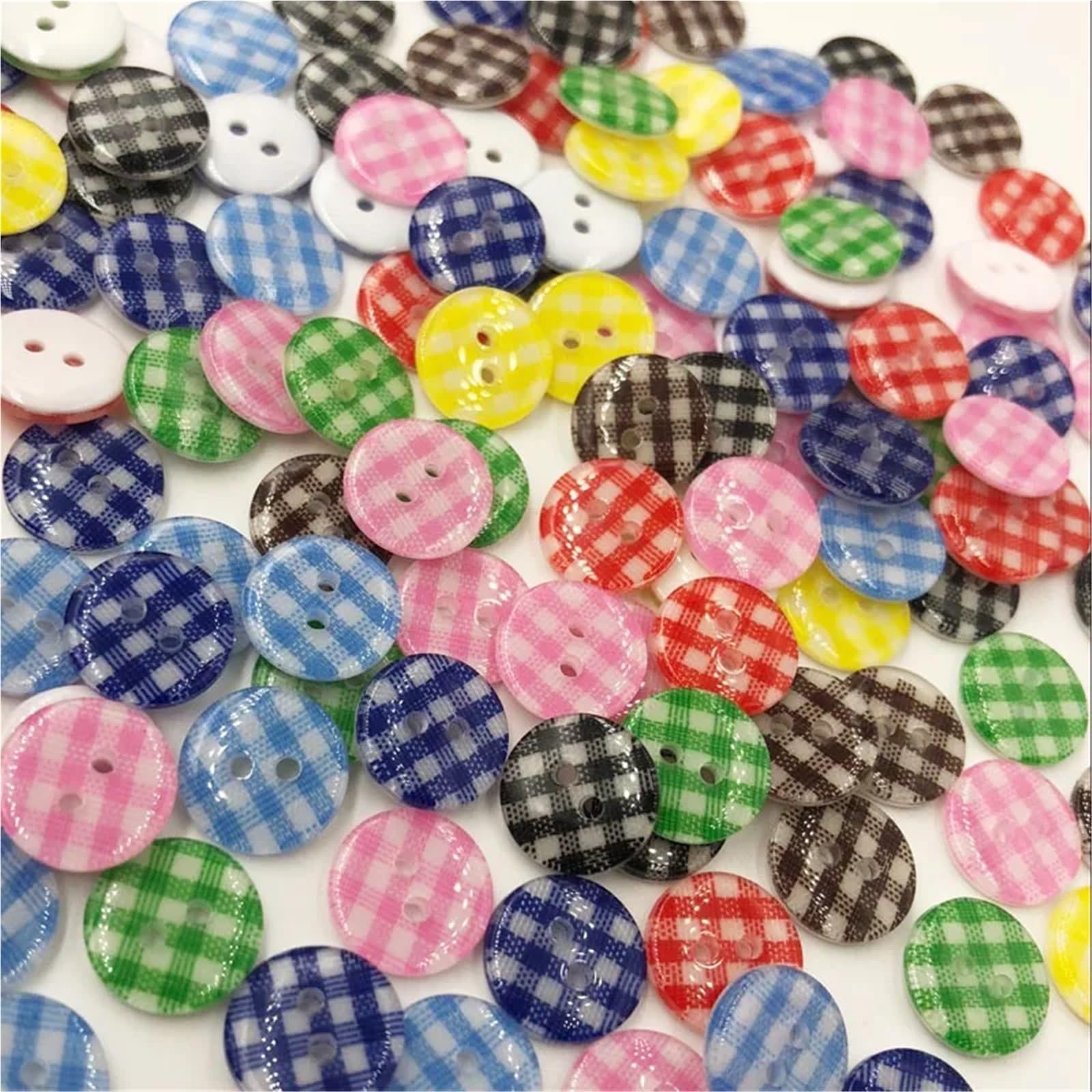 bottoni, Confezione Da 50 Bottoni In Resina Multicolori 13,0 Mm for Cucire Fai Te