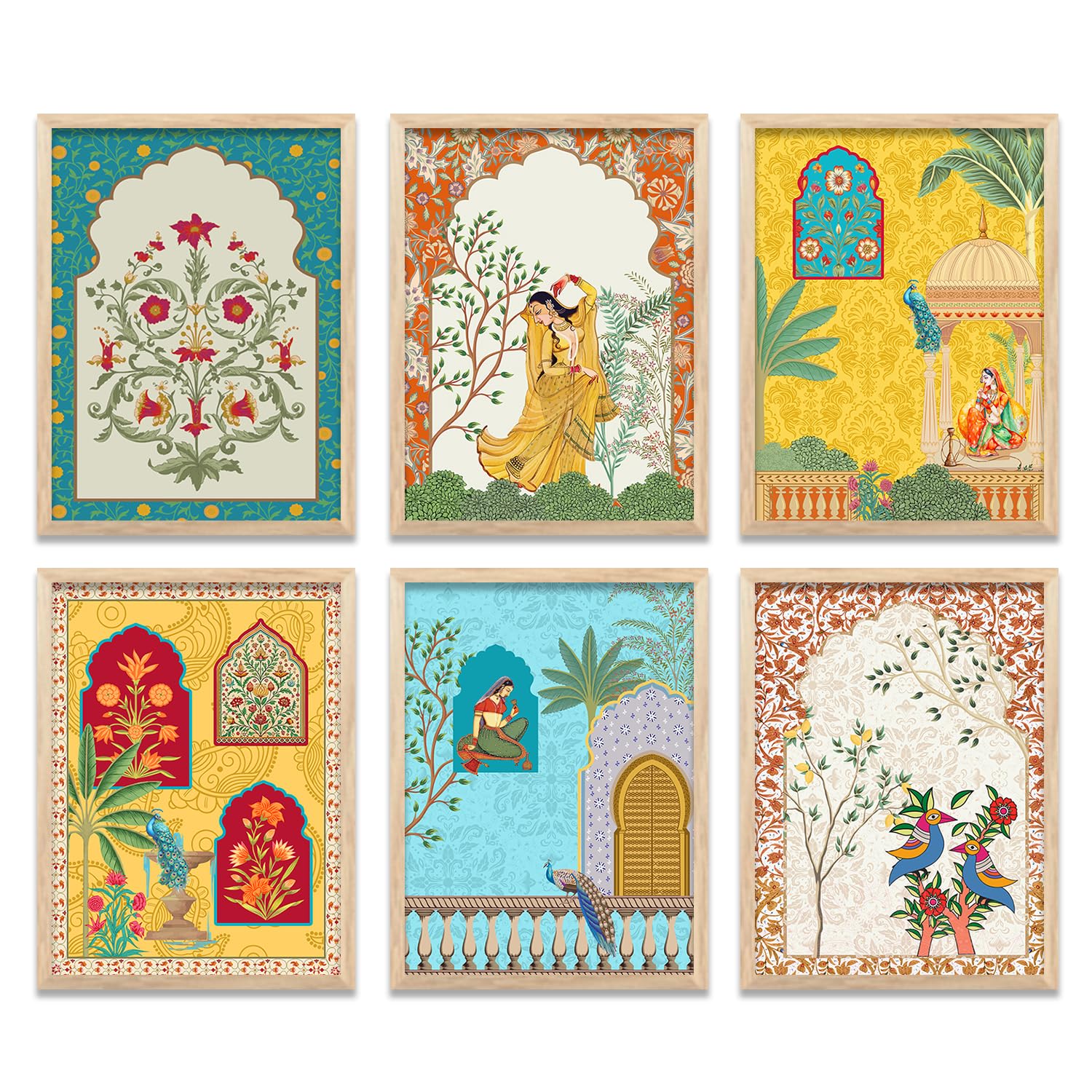 kotart Traditional Indian Wall Art Madhubani Paintings for Living Room ...