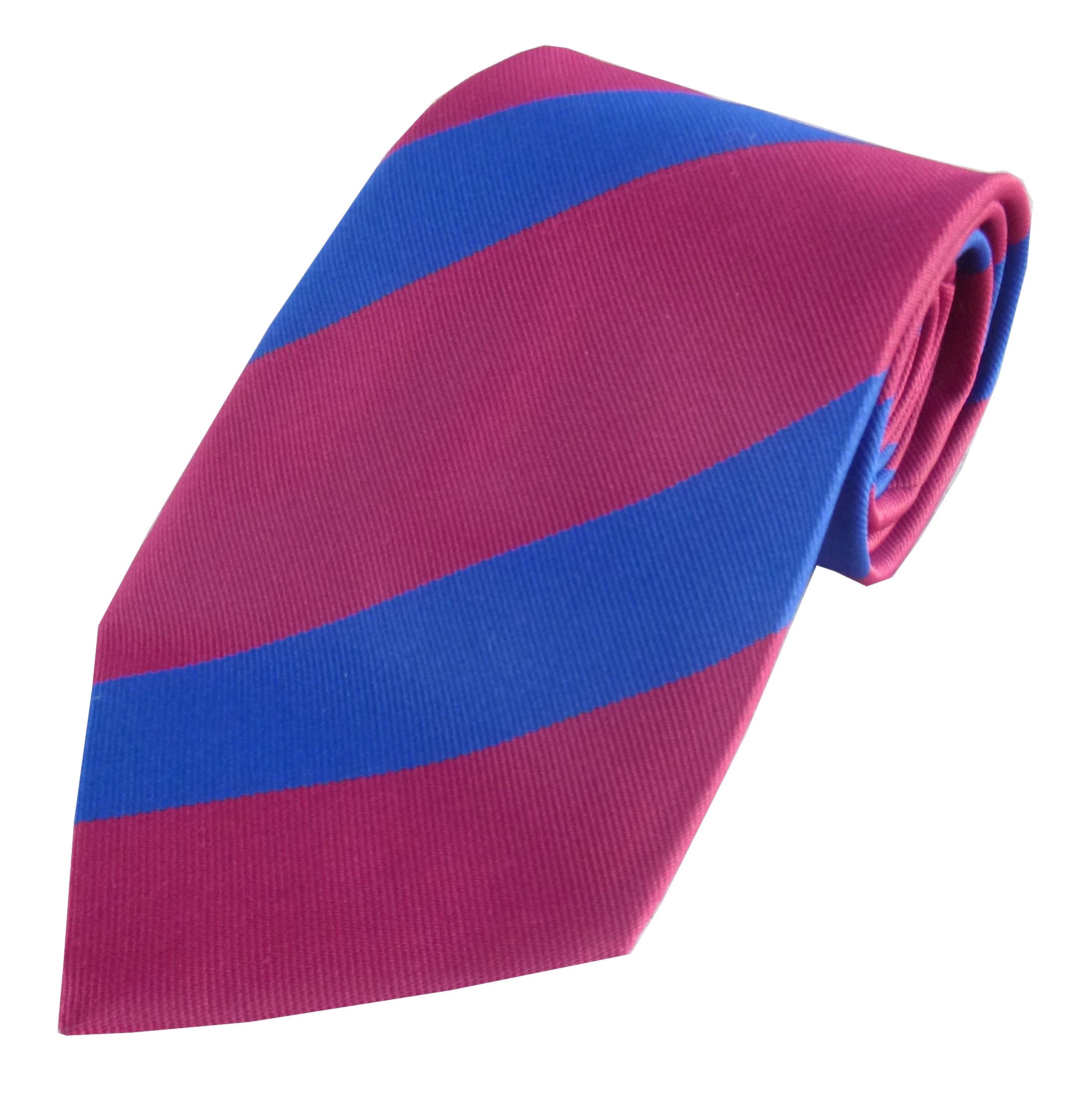 Great British Tie Club Men's Pink Royal Blue Royal Welch Fusiliers Regit Tie (Clip On Tie (20 Inch))