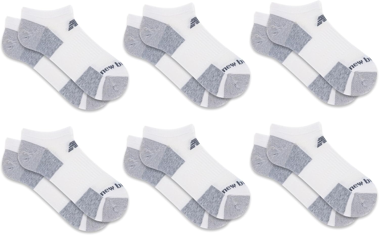 New Balance Unisex Adult Performance Recycled No Show Socks (6-Pack) - Image 3