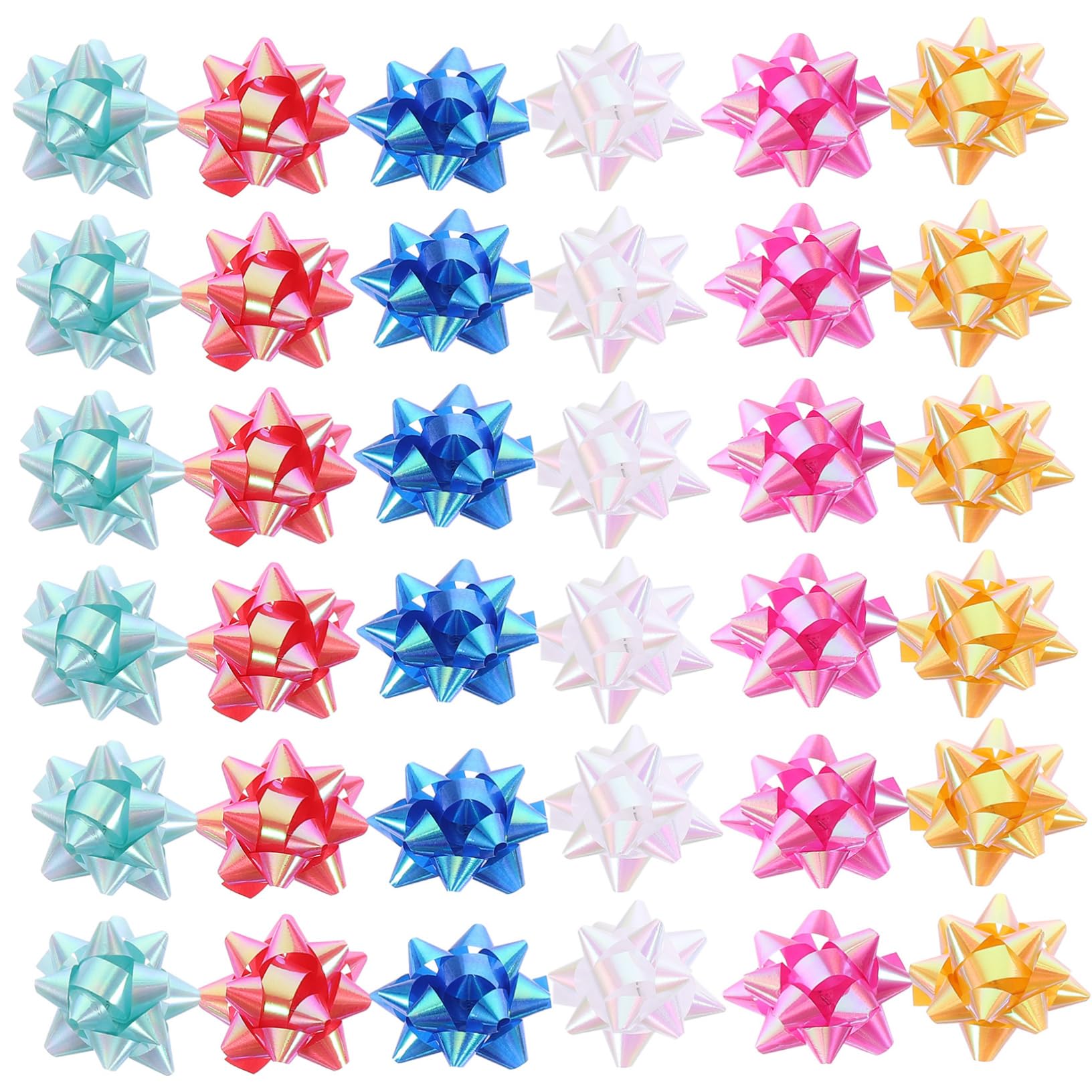 PRETYZOOM 5 Set di Fiocchi Natalizi con Corda da Tirare Eleganti Fiocchi da Imballaggio per Regali Fiocchi Decorativi per Le Vacanze 70 Pezzi*5