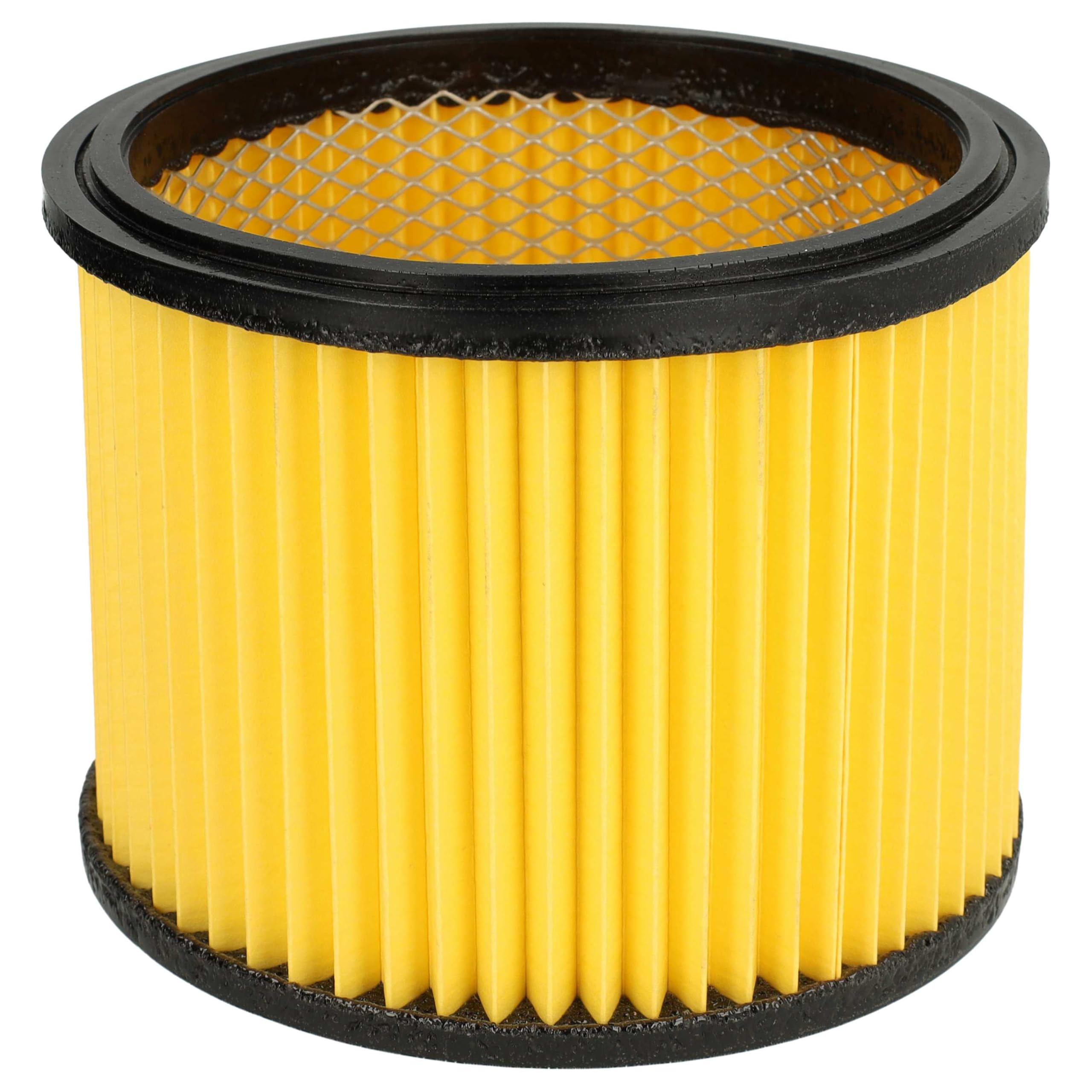 vhbw 8x Filtro plisado reemplaza Einhell 2342425 para aspiradora - amarillo negro