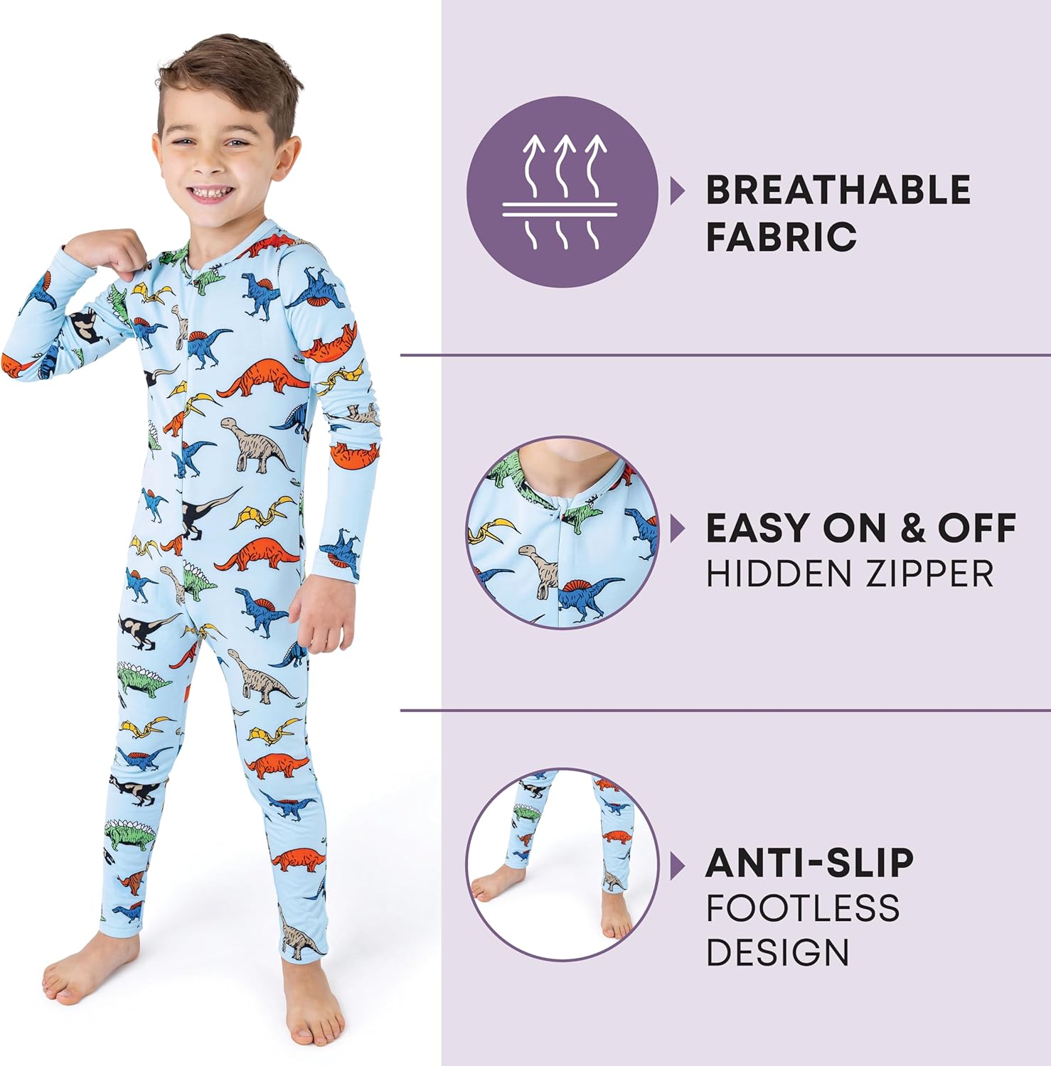 Rocky Kids Onesie Cozy Jumpsuit, Unisex, Fleece Lined, for Boys & Girls, Long Sleeve Thermals, Stay-Soft - Image 2