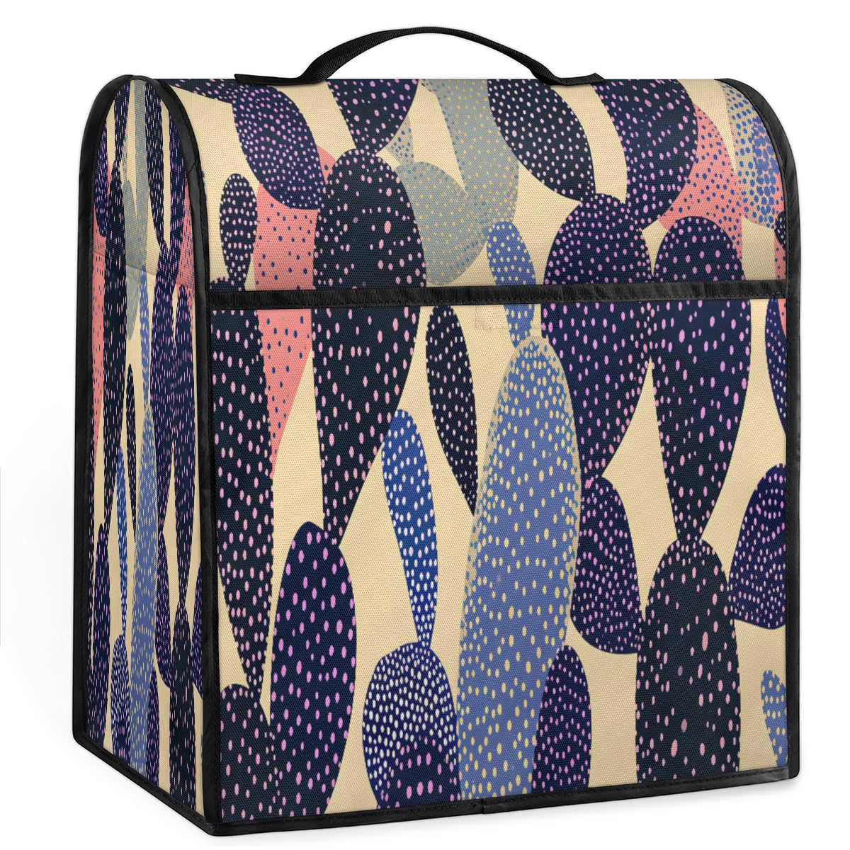 Coffee Maker Cover Abstract Cactus Kitchen Appliance Covers Small Appliance Covers Blender Cover Juicer Cover Dust Covers for Kitchen Appliances with Top Handle and Pockets,Washable,C45