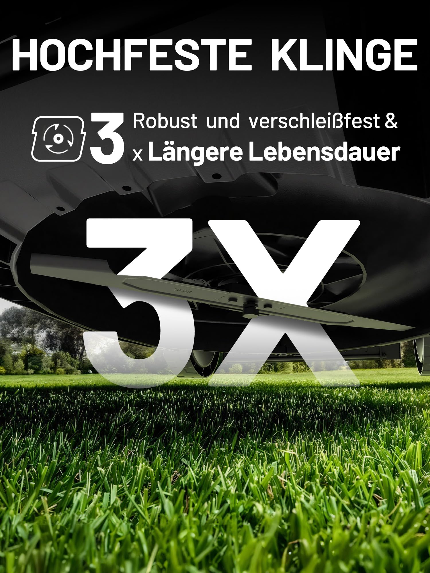 U20 Litheli Akku Rasenmäher, 2 x 20V, 43cm Schnittbreite, Brushless, bis 500 m², 40L Fangkorb, 25-75 mm Schnitthöhe, inkl. 2 x 4,0 Ah Akkus