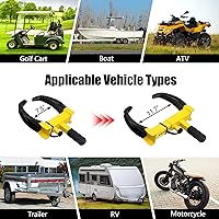 Vista 4 de KAYCENTOP Abrazadera de rueda universal, bloqueo de rueda de remolque de seguridad antirrobo, bloqueo de neumático, de alta resistencia ajustable