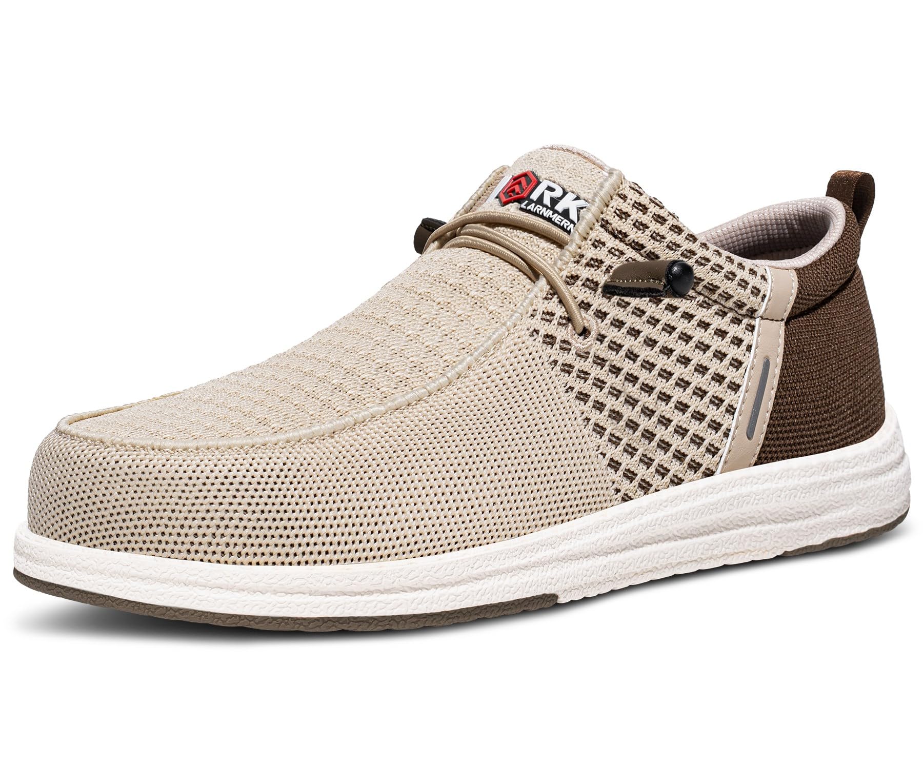 LARNMERN Slip On Steel Toe Shoes Men Loafers Work Safety Tennis Sneakers